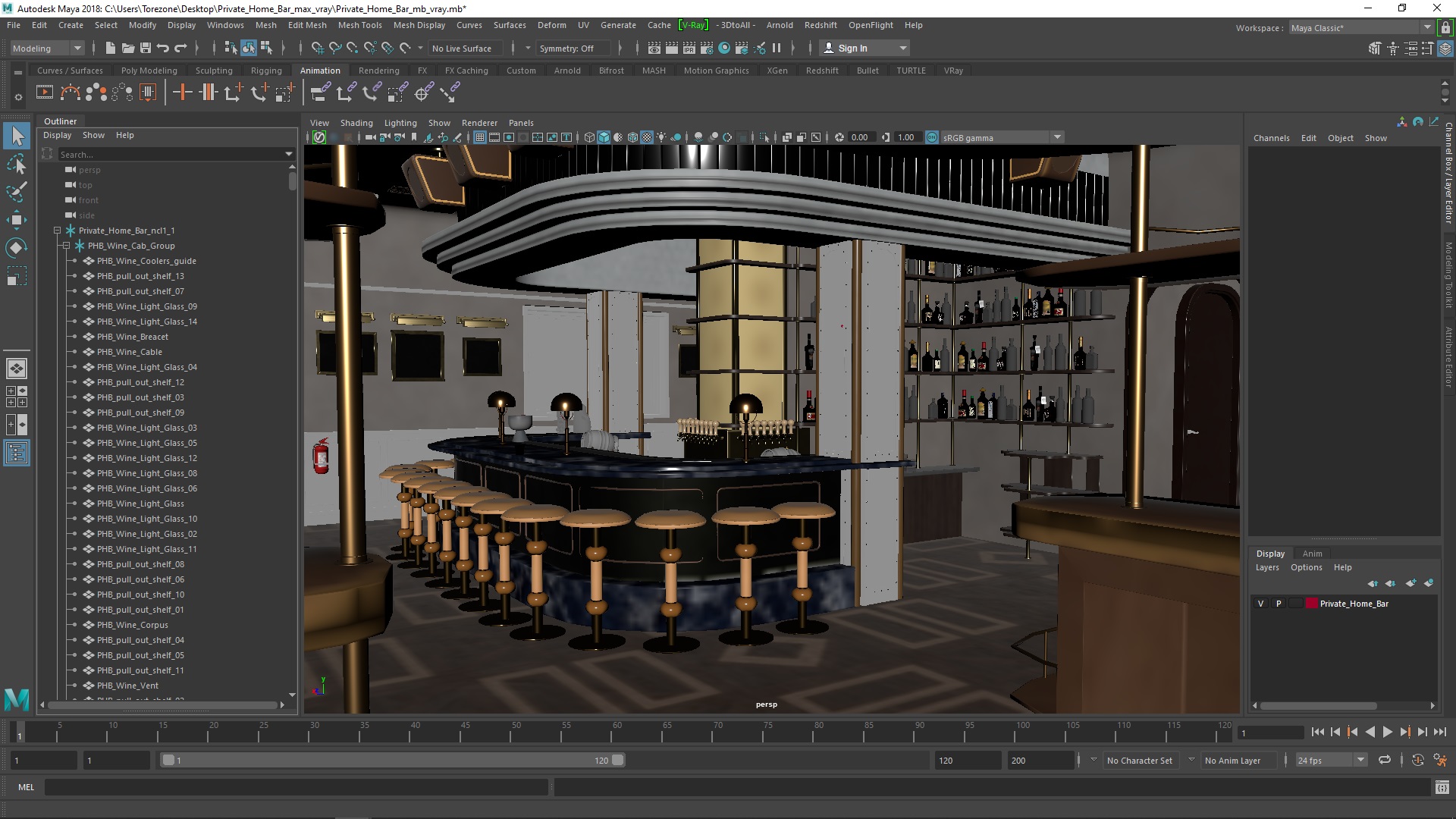 3D Private Home Bar