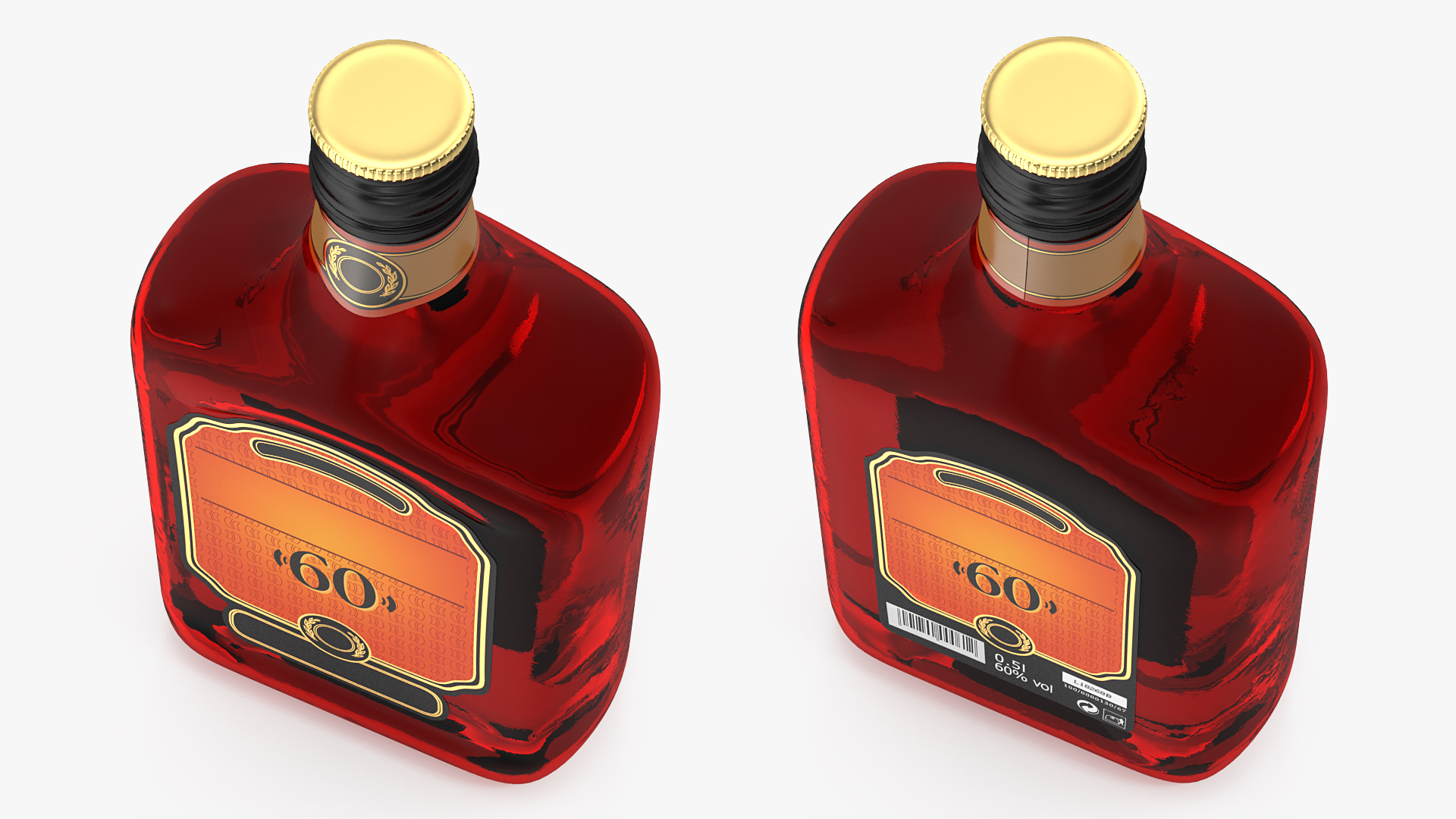 Rum Bottle 60 vol 3D