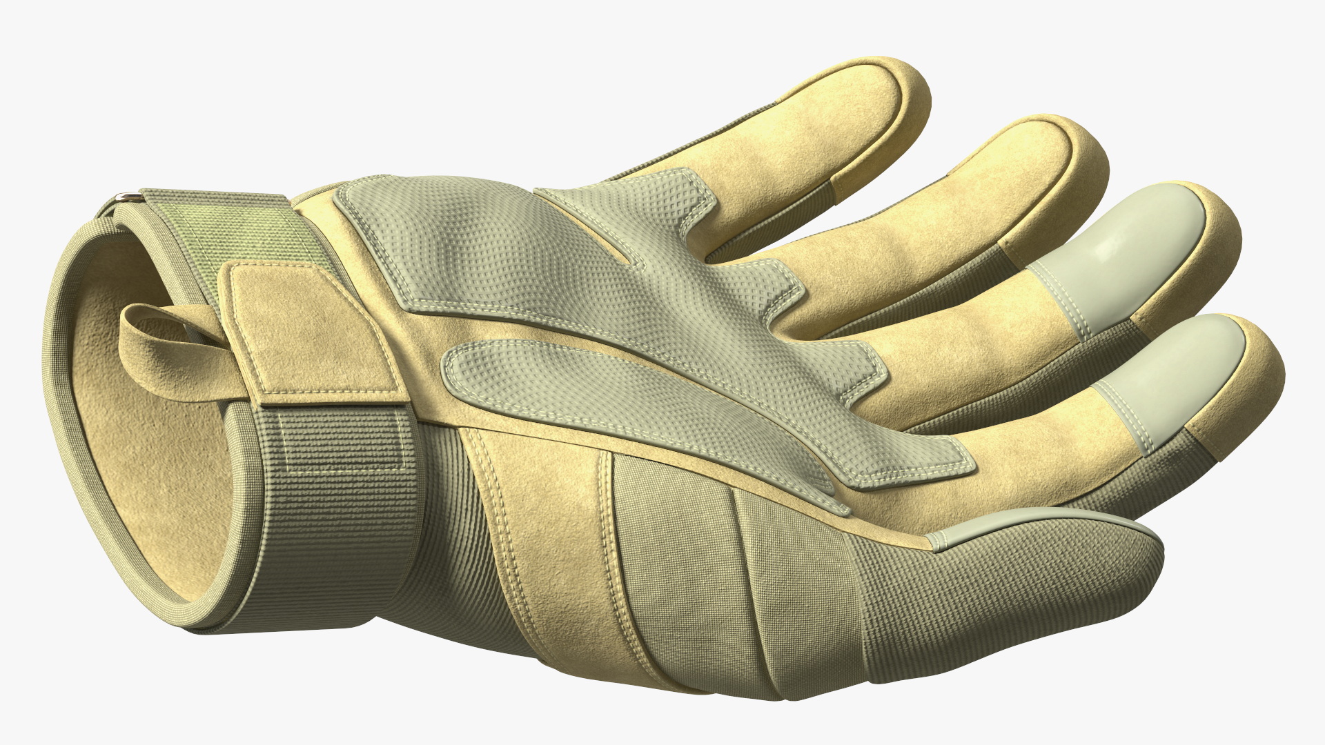 3D model Shockproof Gloves Khaki Rigged