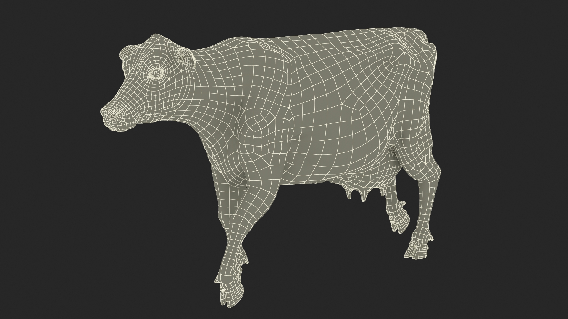 Mini Cow Goes Beige 3D model