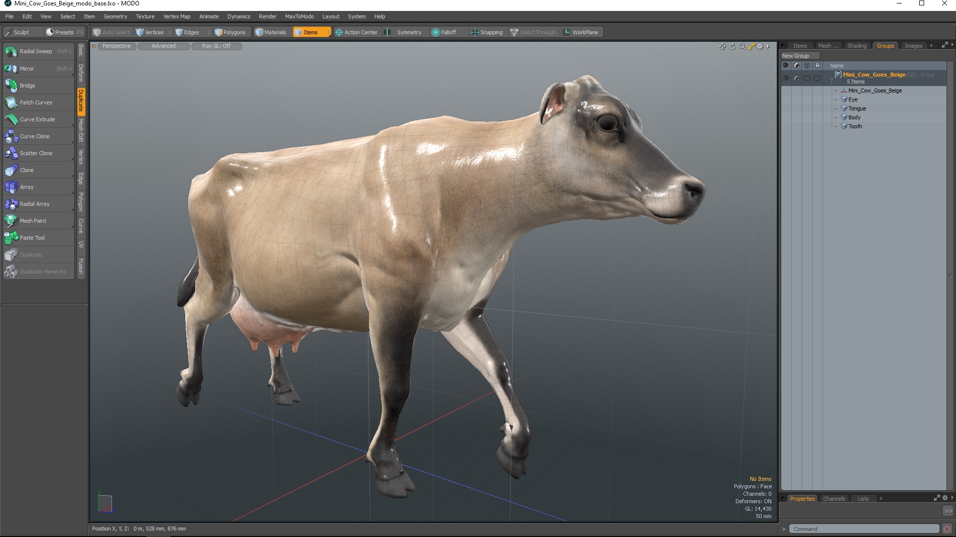 Mini Cow Goes Beige 3D model