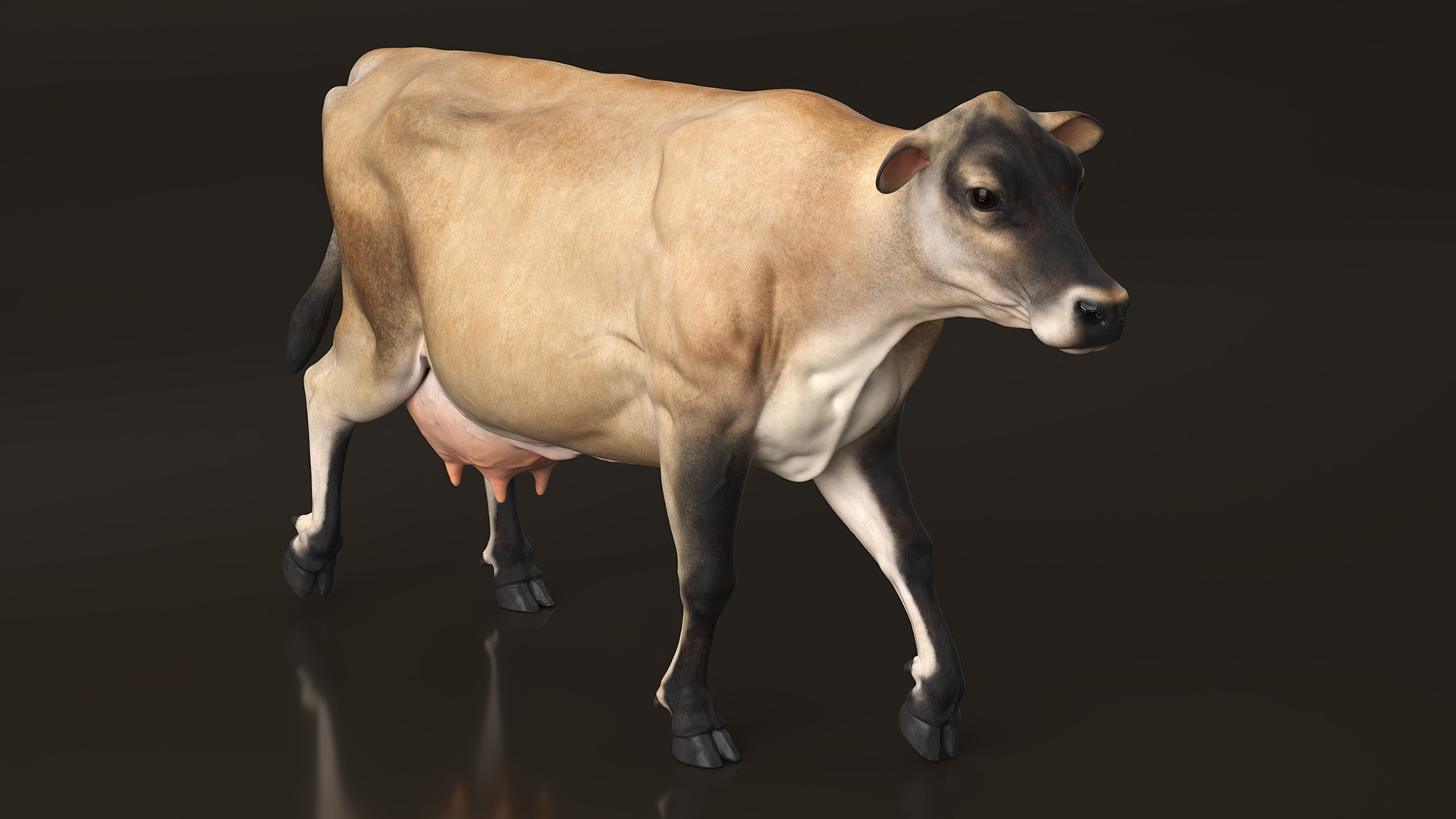 Mini Cow Goes Beige 3D model