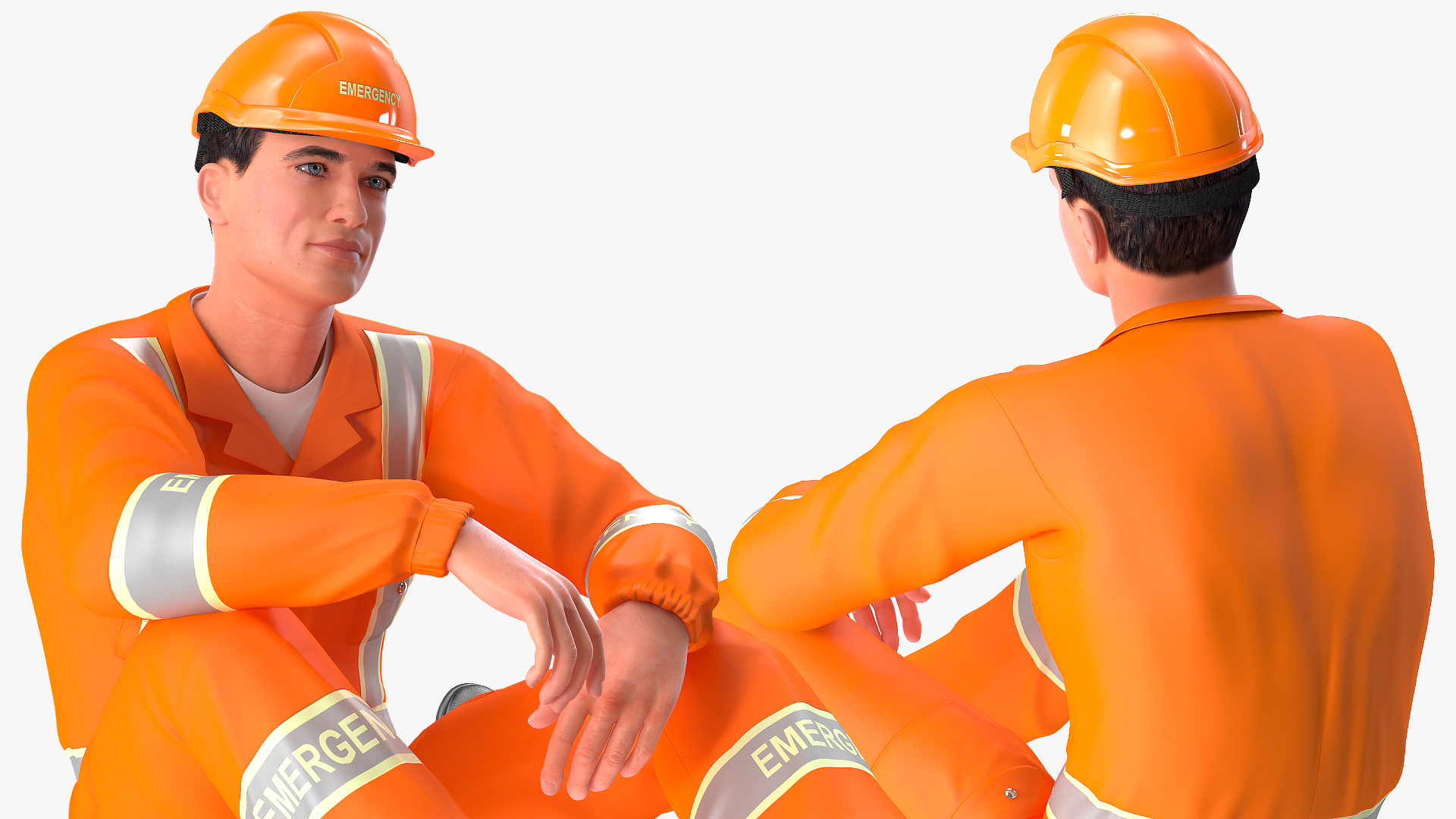 3D model Rescuer Sitting Pose