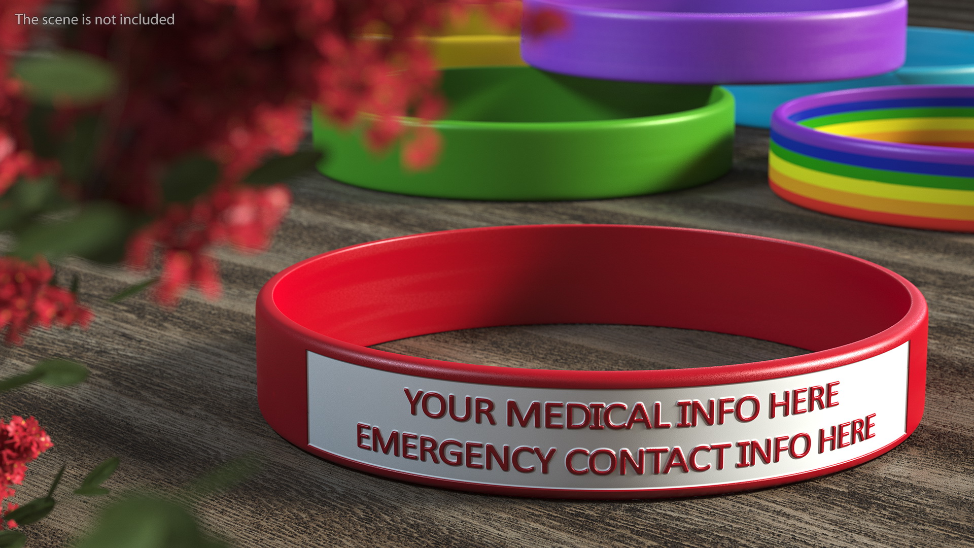 3D Medical Alert ID Wristband