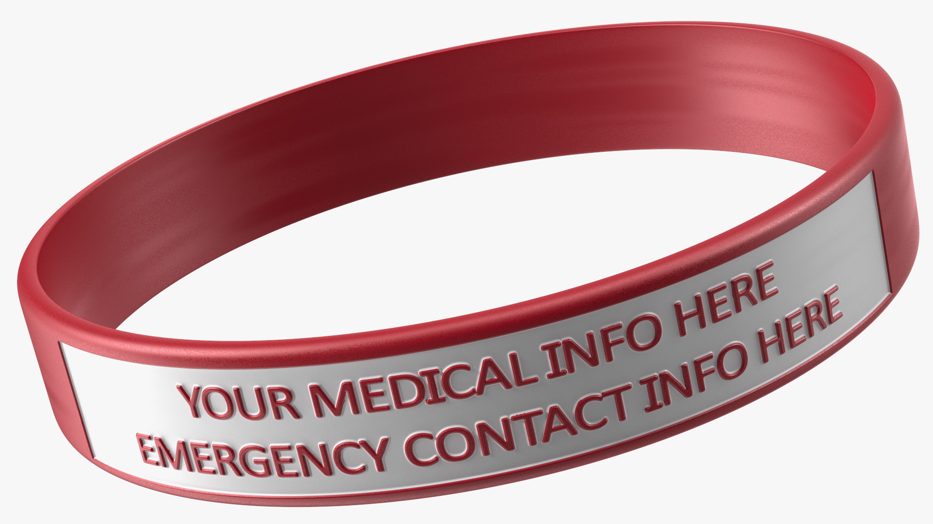 3D Medical Alert ID Wristband