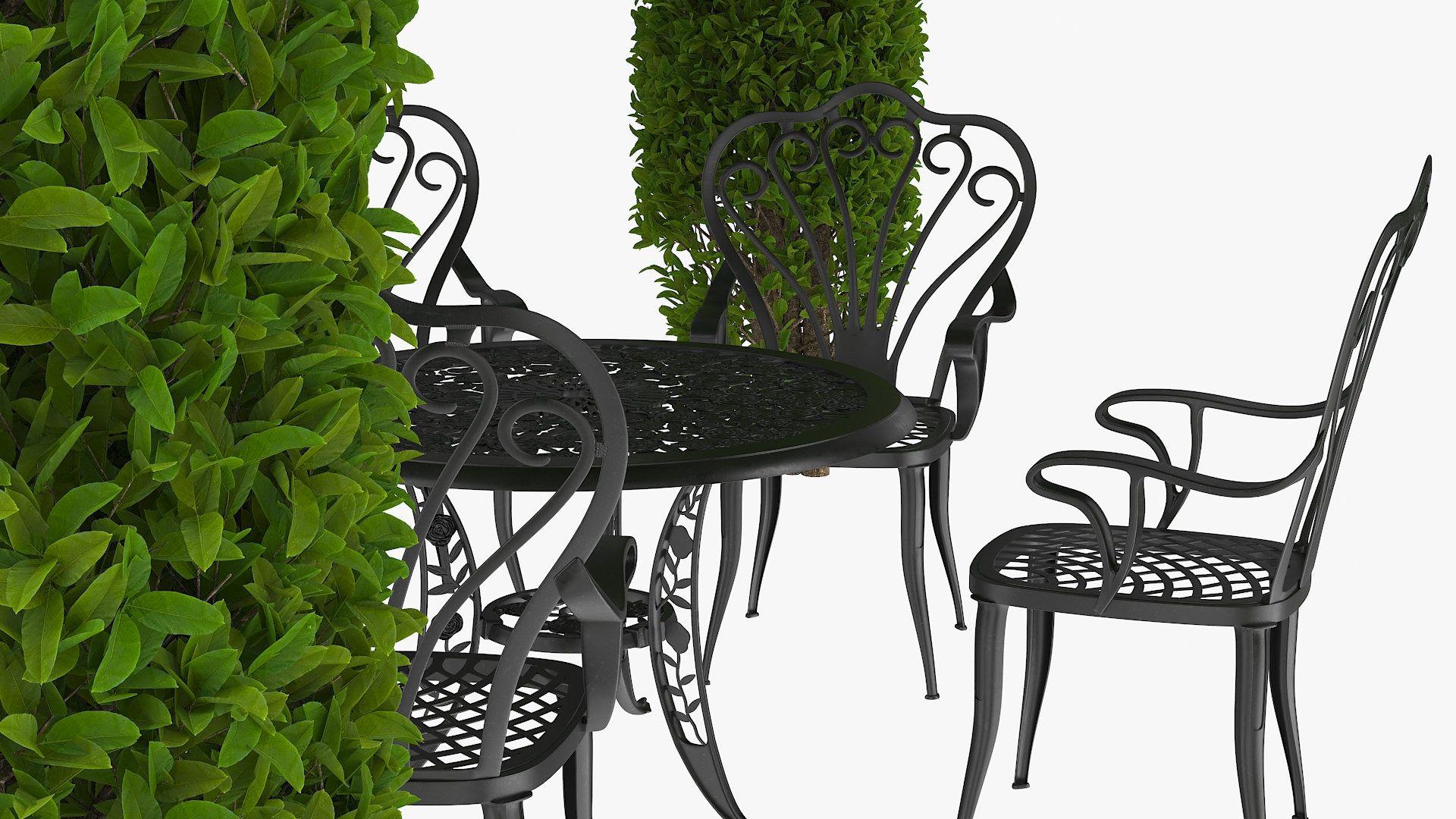 Ivy Gazebo with Garden Furniture 3D