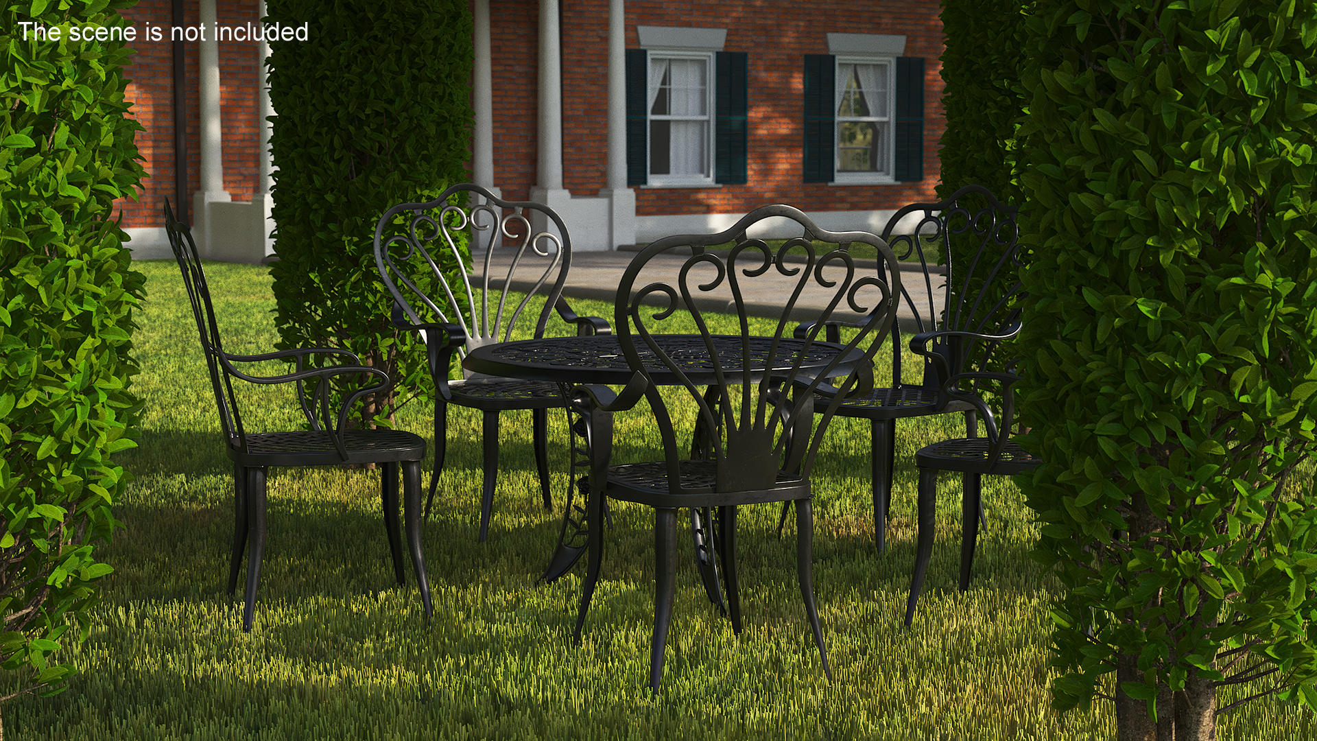 Ivy Gazebo with Garden Furniture 3D