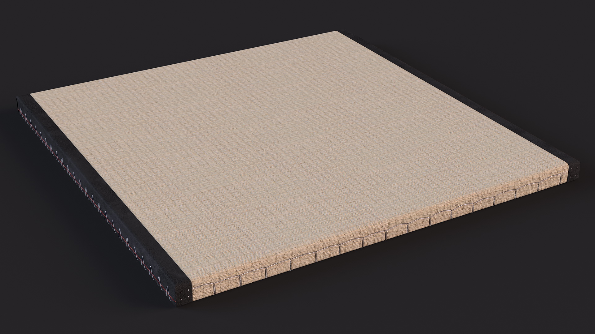 3D model Traditional Tatami Straw Mat Square