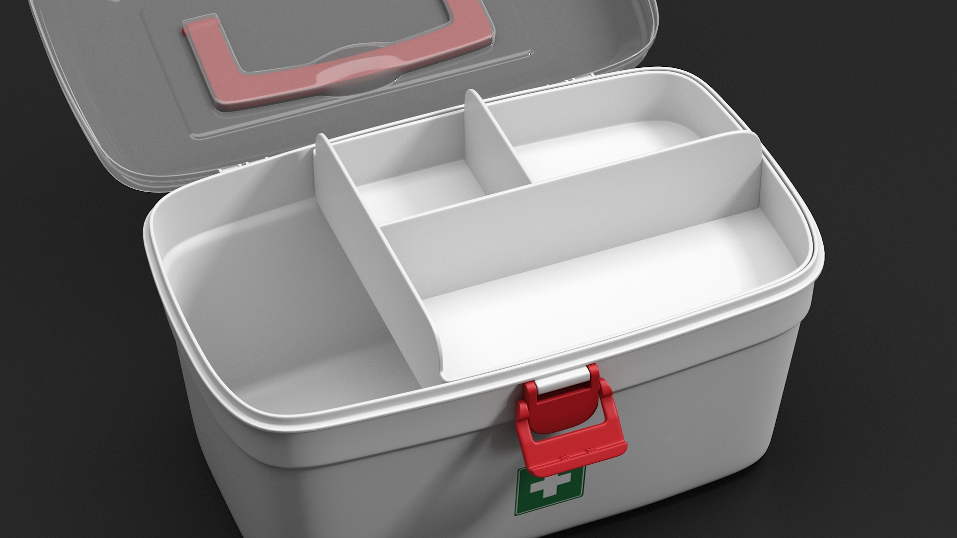 3D Plastic Medical Emergency Box Rigged