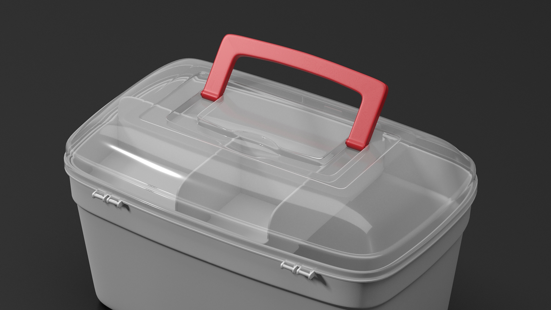 3D Plastic Medical Emergency Box Rigged