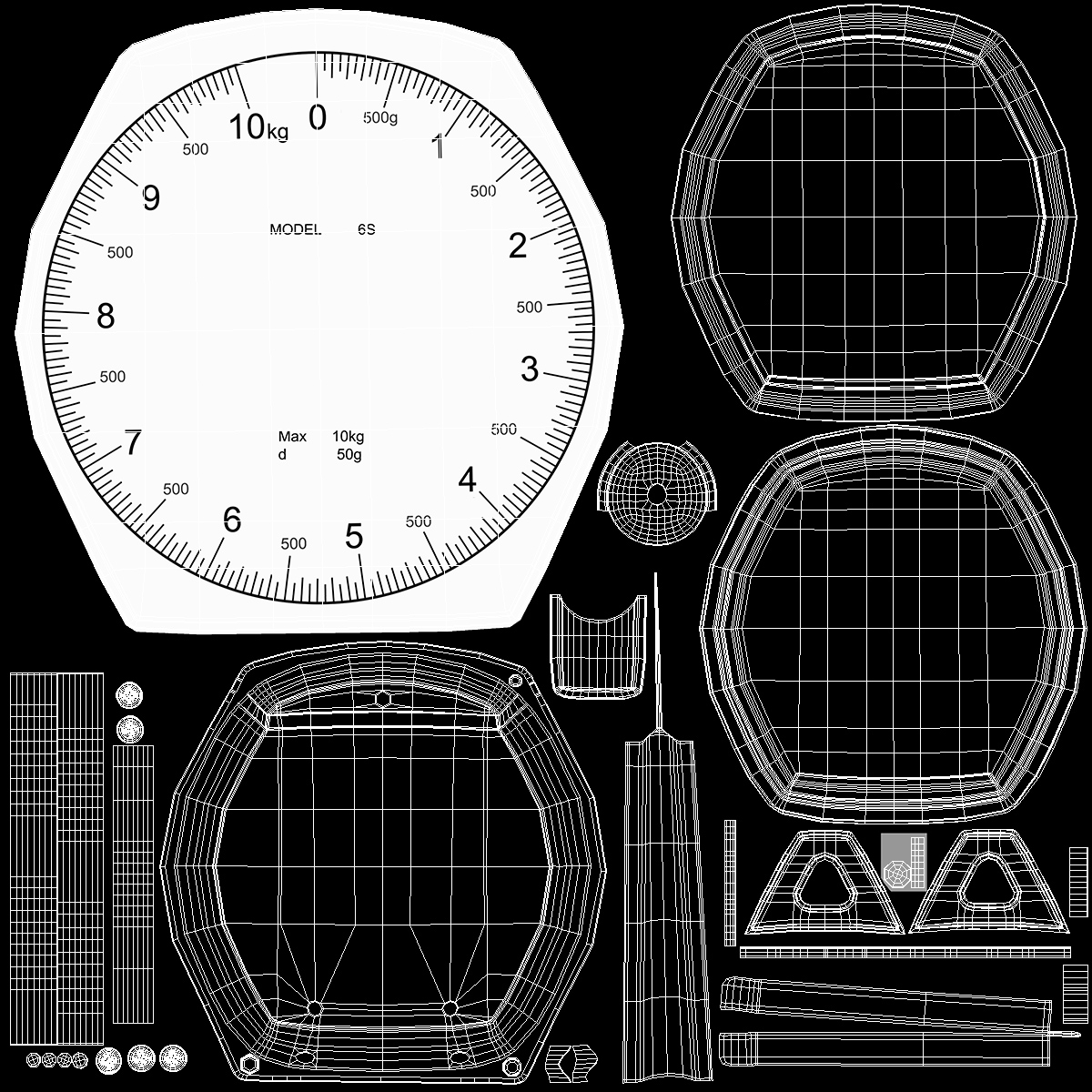 3D model Mechanical Hanging Scales