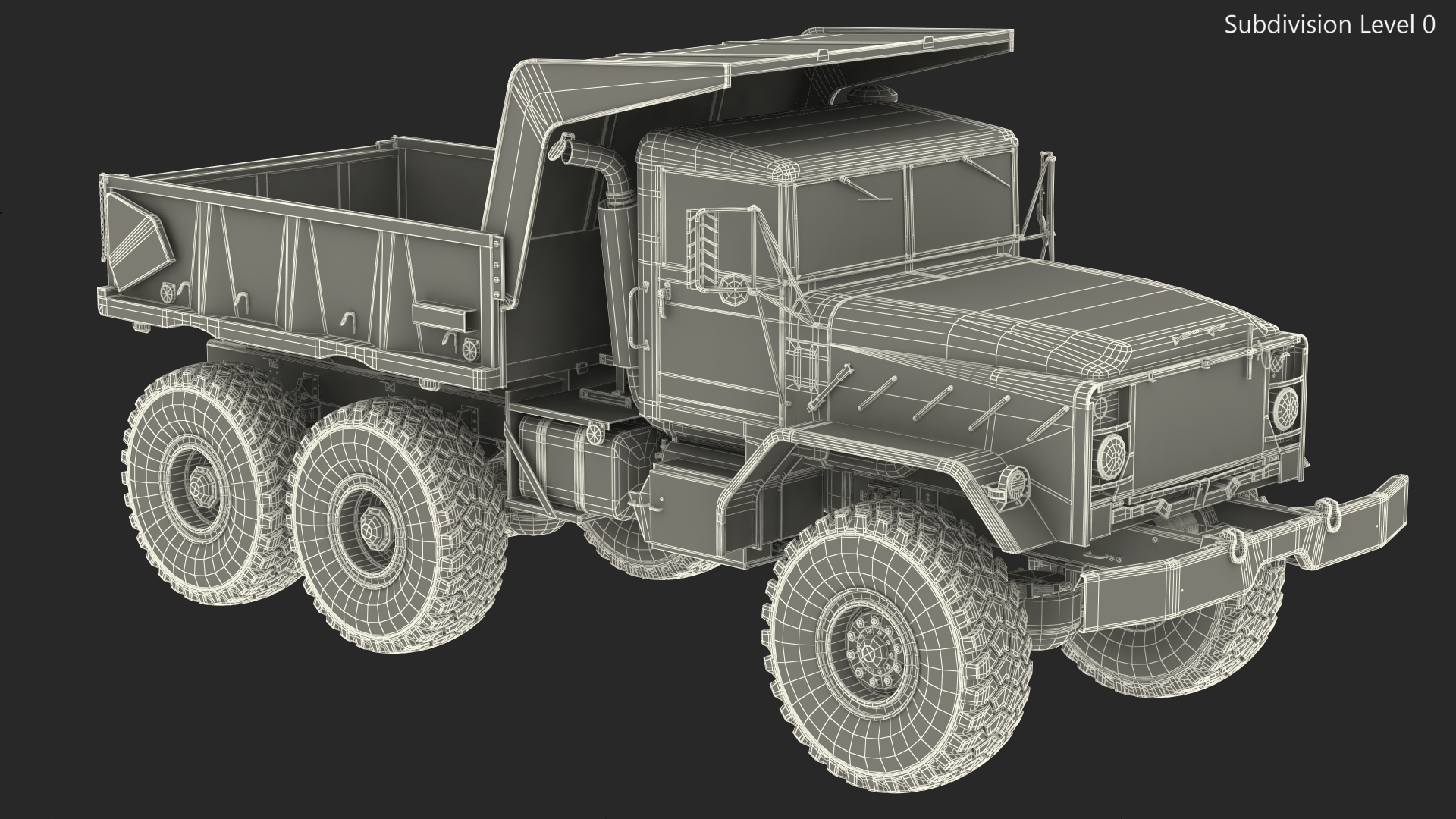 3D model M939 Military Dump Truck Light