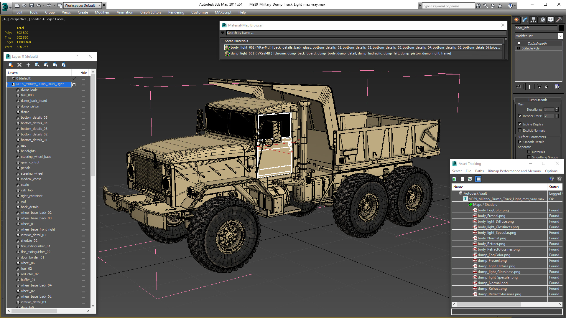 3D model M939 Military Dump Truck Light