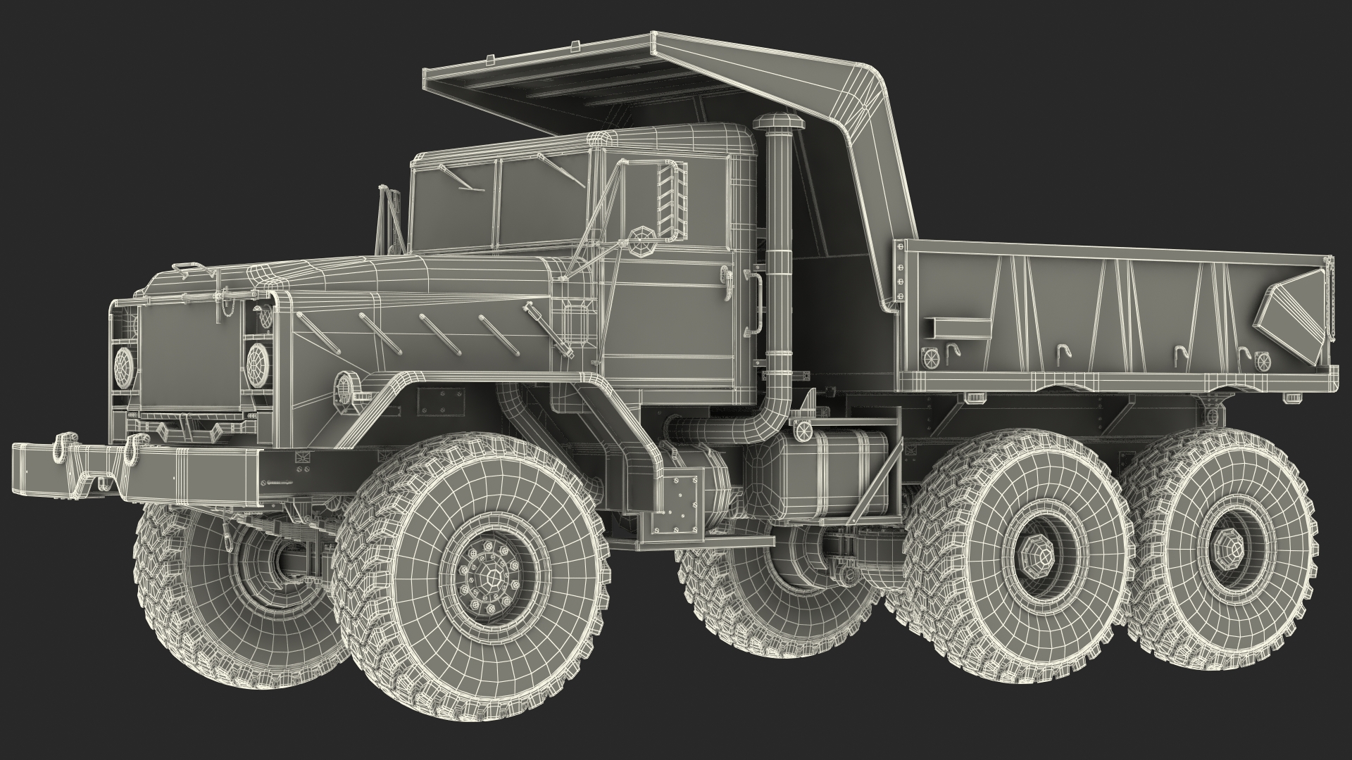 3D model M939 Military Dump Truck Light