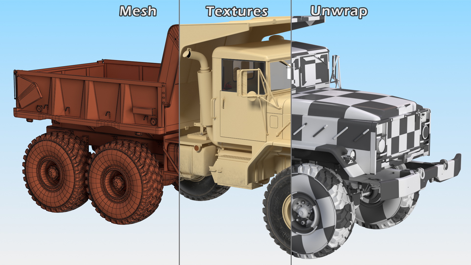 3D model M939 Military Dump Truck Light