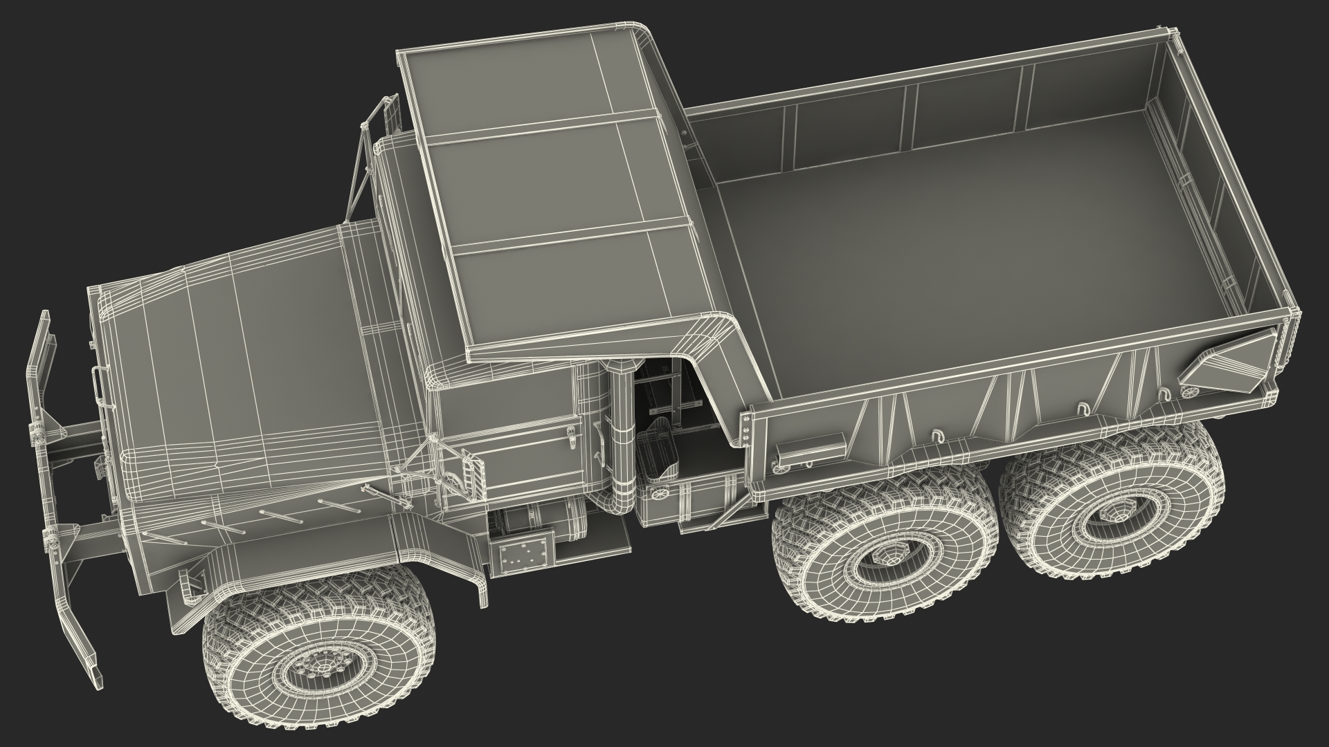 3D model M939 Military Dump Truck Light