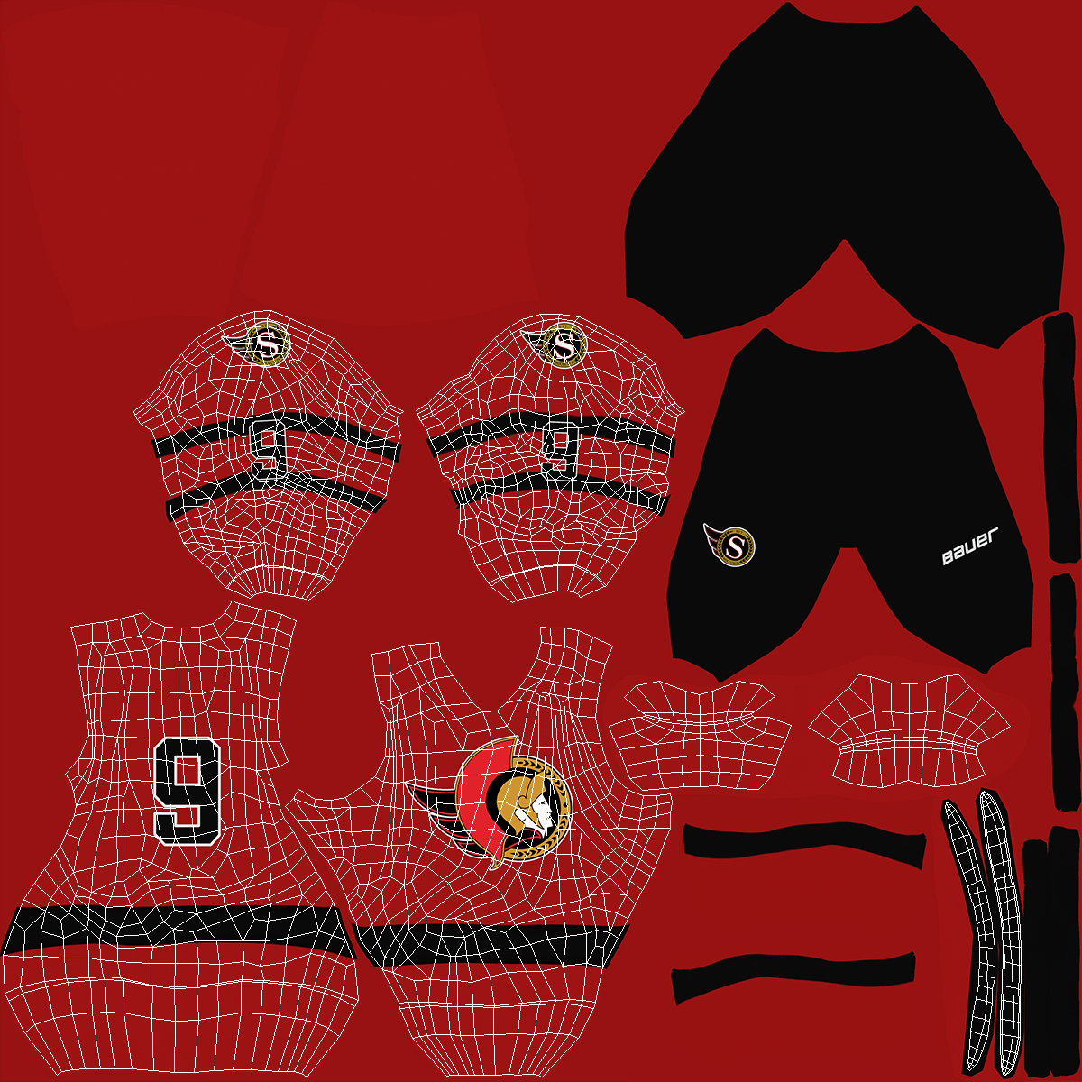 Hockey Jersey Ottawa Senators 3D model