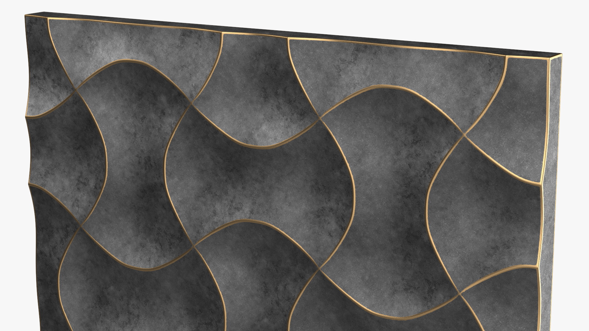 3D Wall Panel Wave Metal 3D model