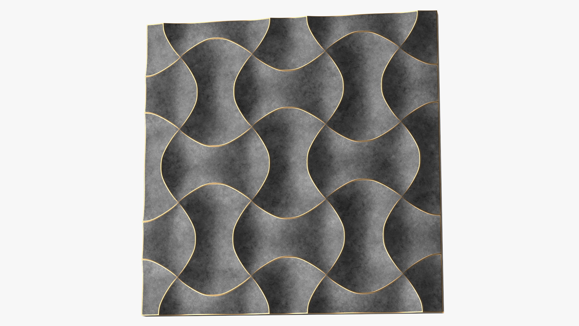 3D Wall Panel Wave Metal 3D model