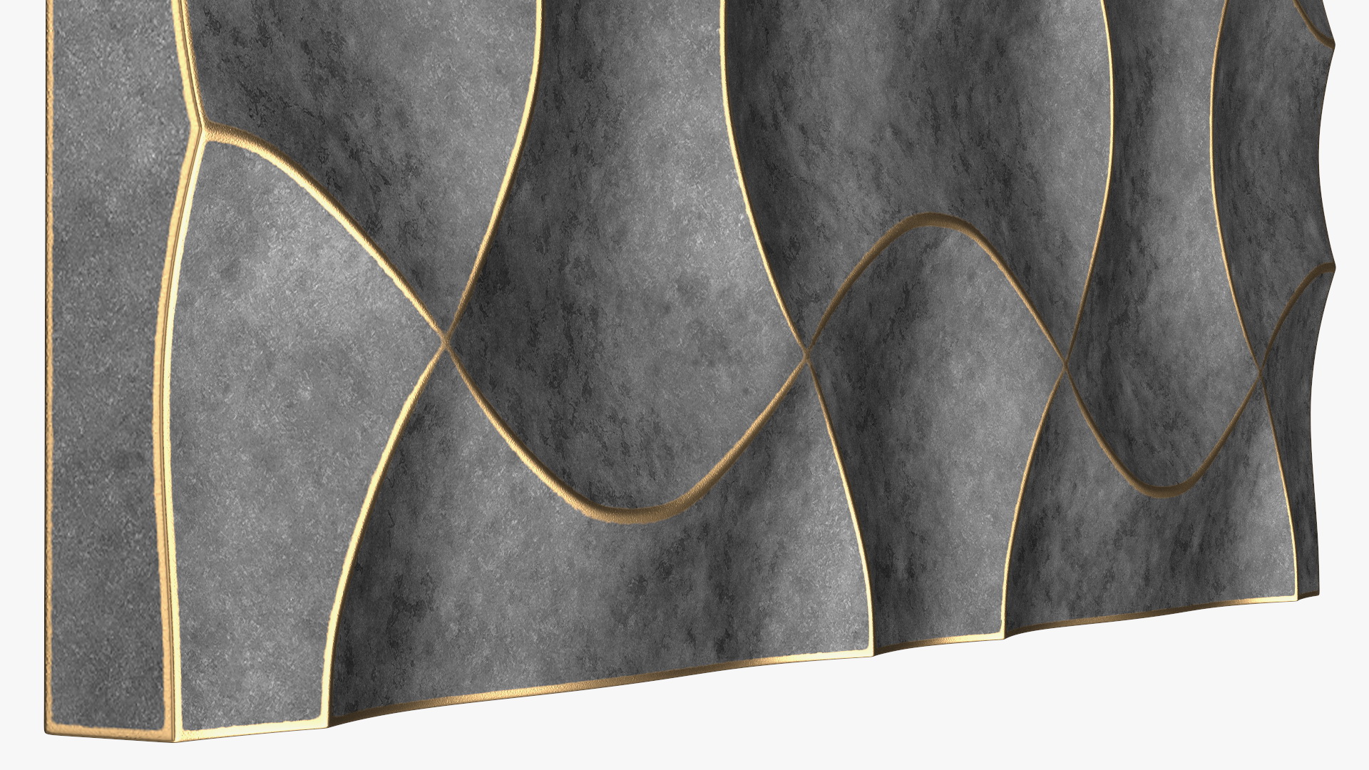 3D Wall Panel Wave Metal 3D model