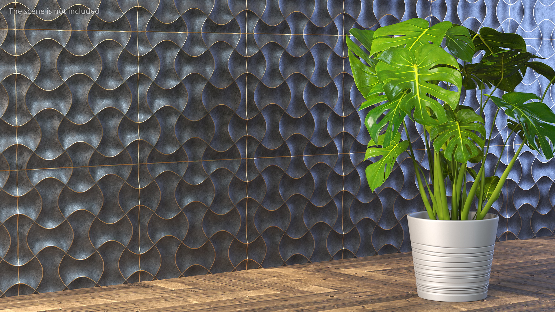 3D Wall Panel Wave Metal 3D model