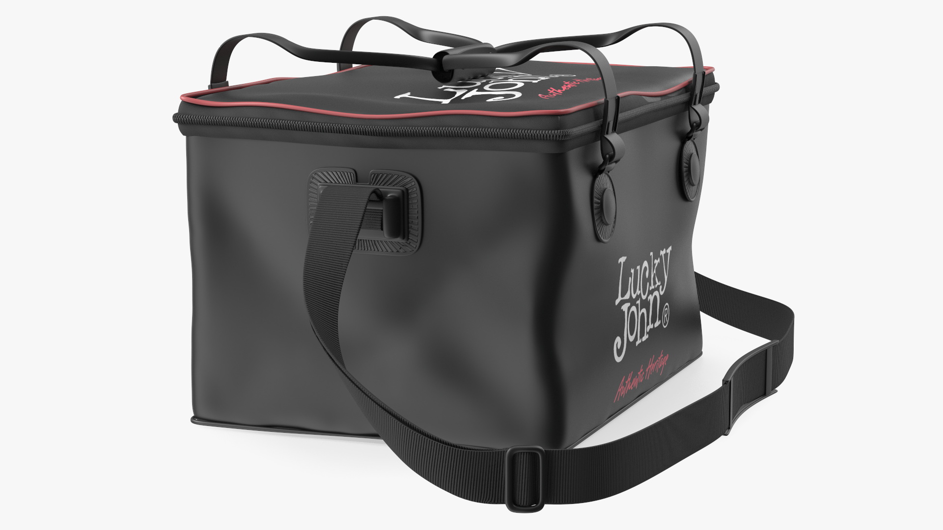 3D Lucky John Black Fishing Bag model