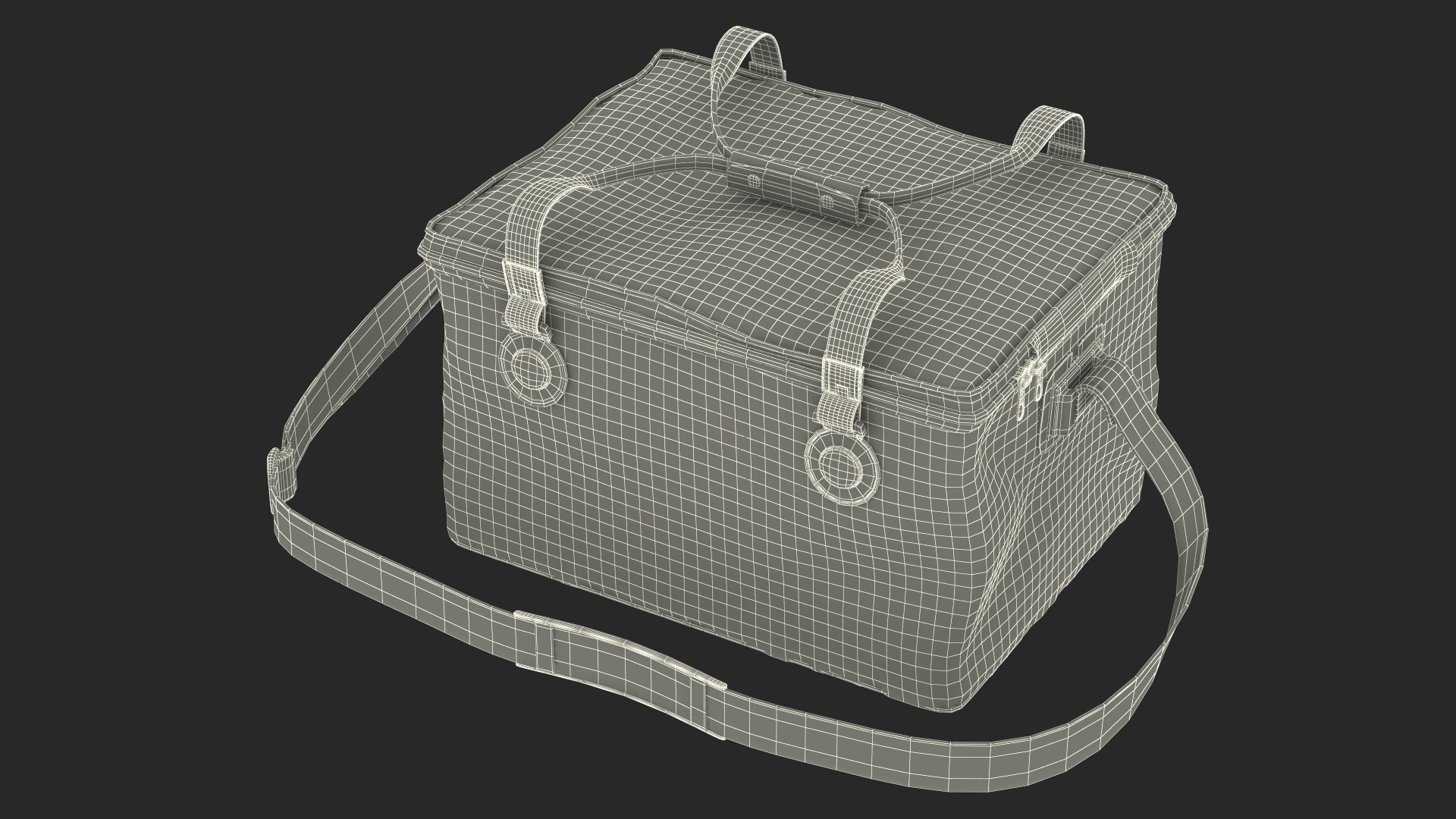 3D Lucky John Black Fishing Bag model