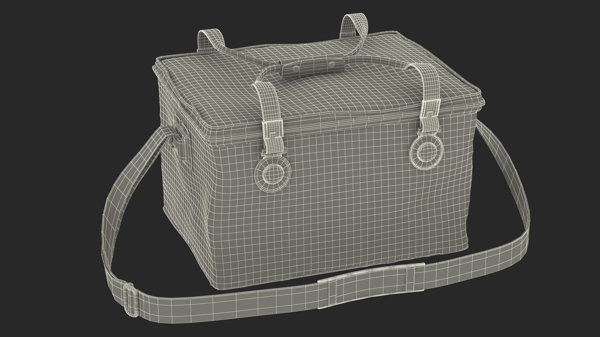 3D Lucky John Black Fishing Bag model