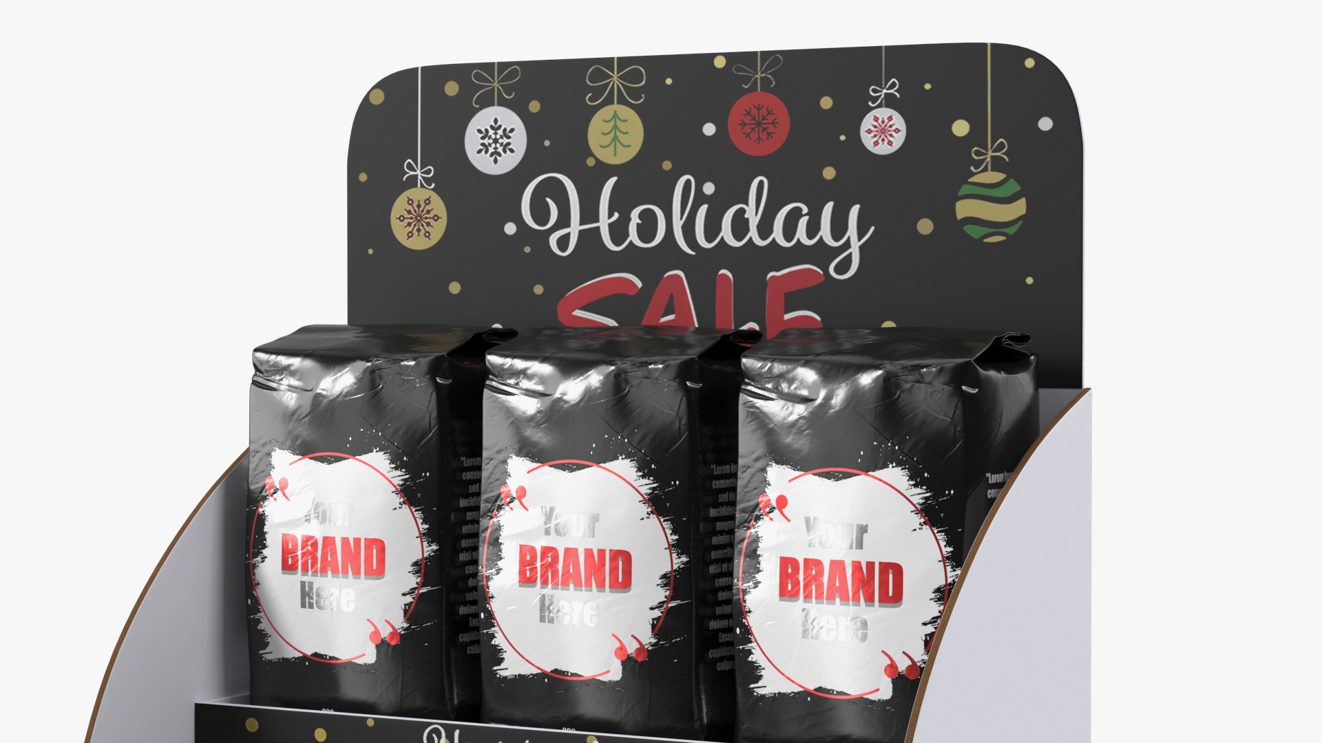 3D Holidays Coffee Sale Display model