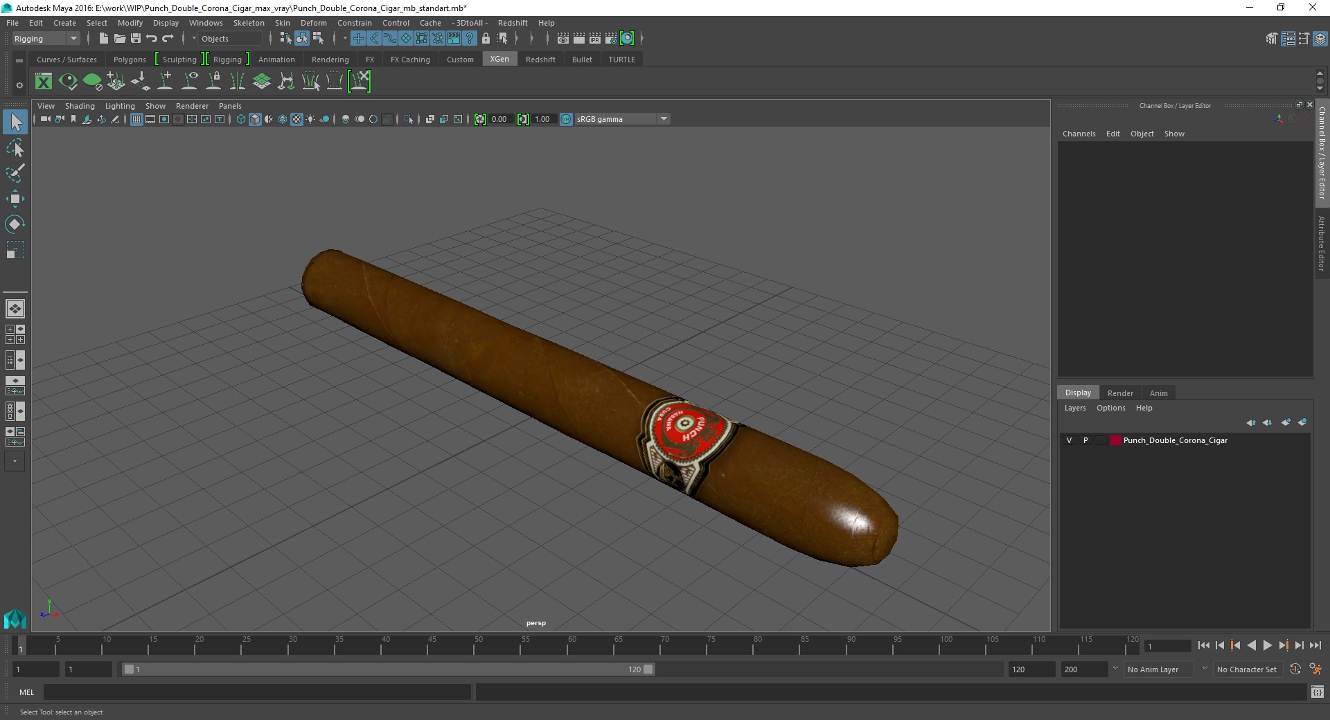 3D model Punch Double Corona Cigar