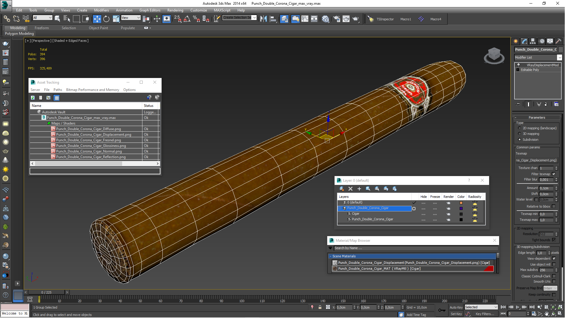 3D model Punch Double Corona Cigar