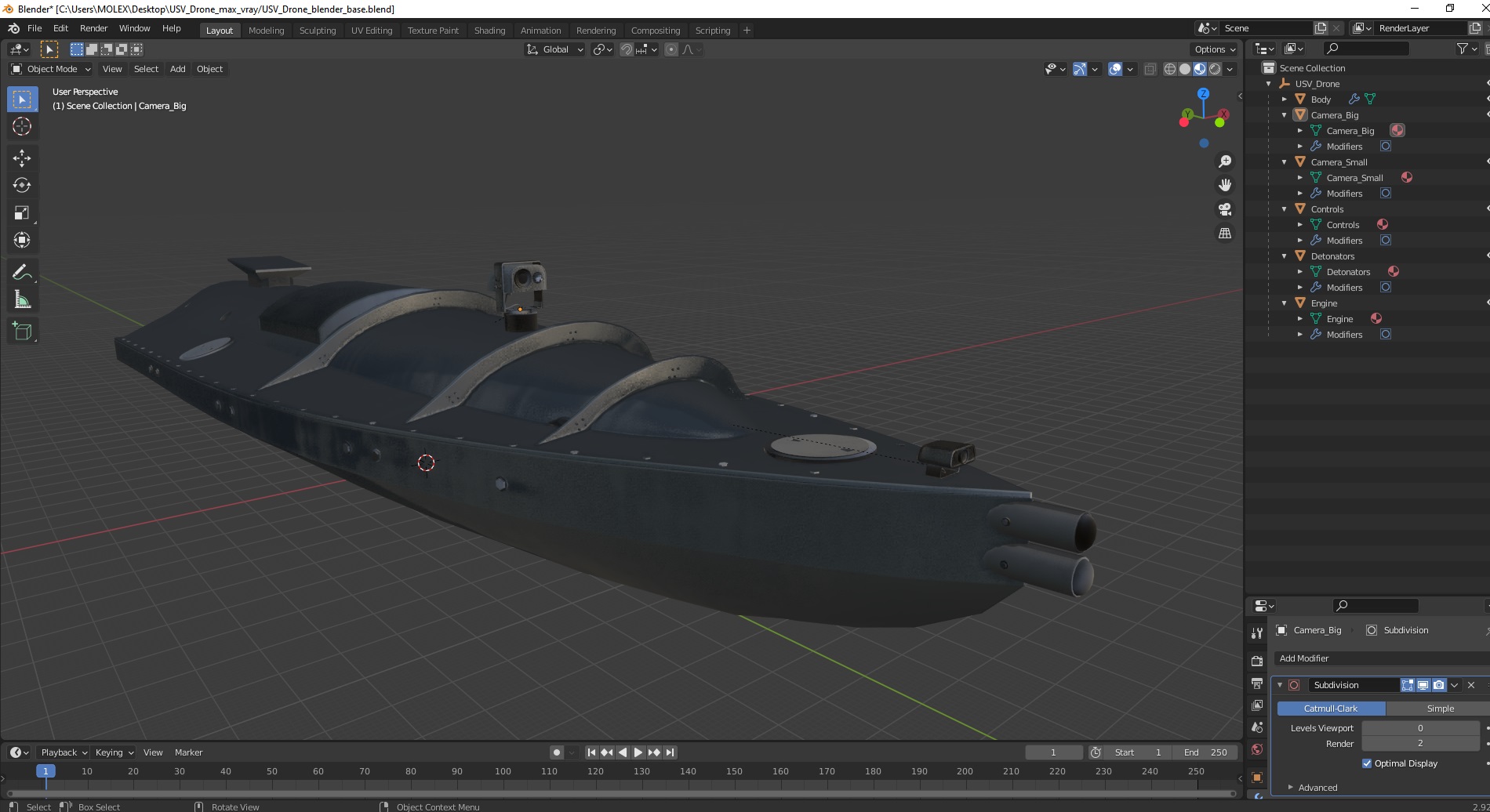 USV Drone 3D model