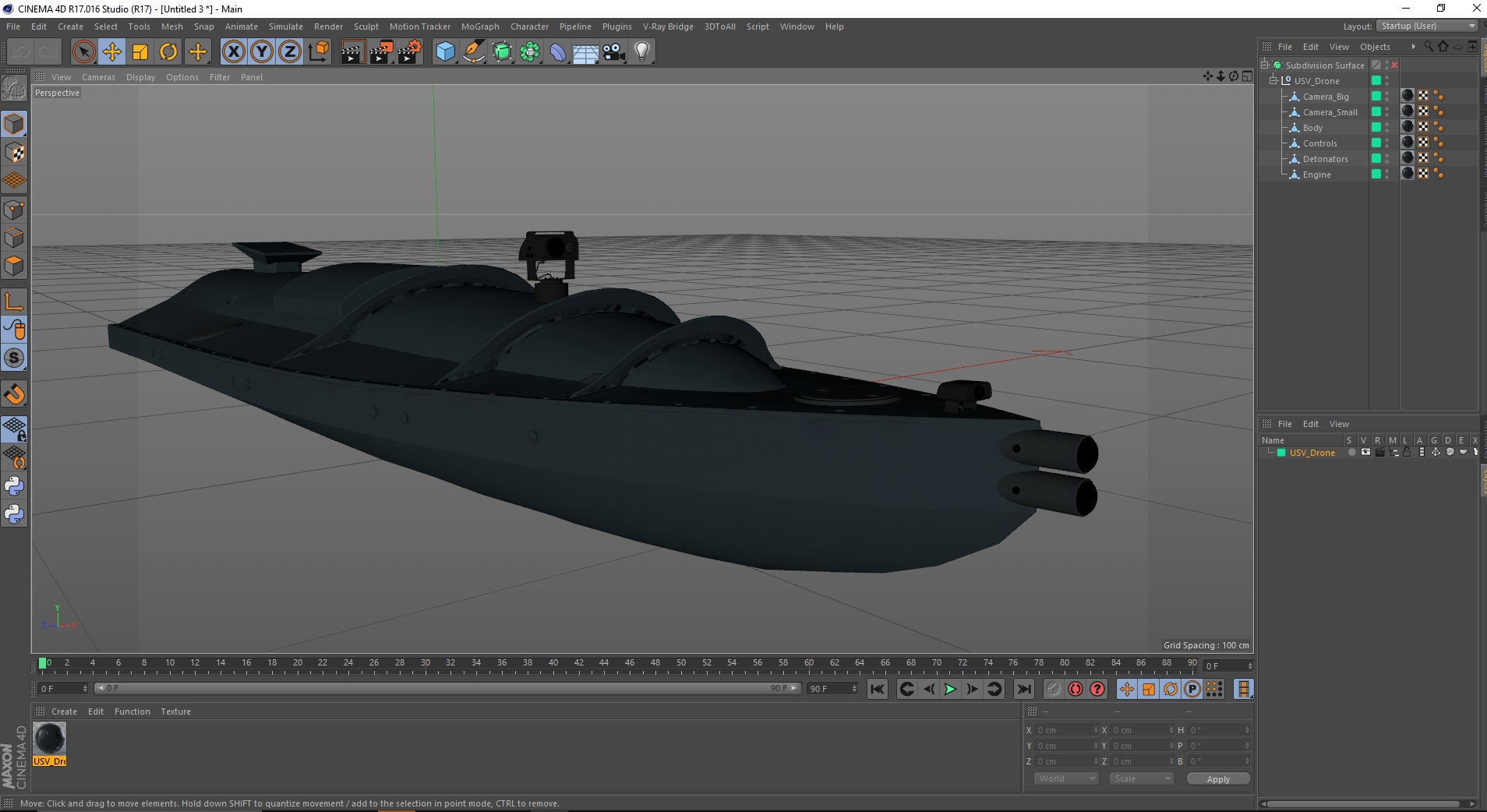 USV Drone 3D model