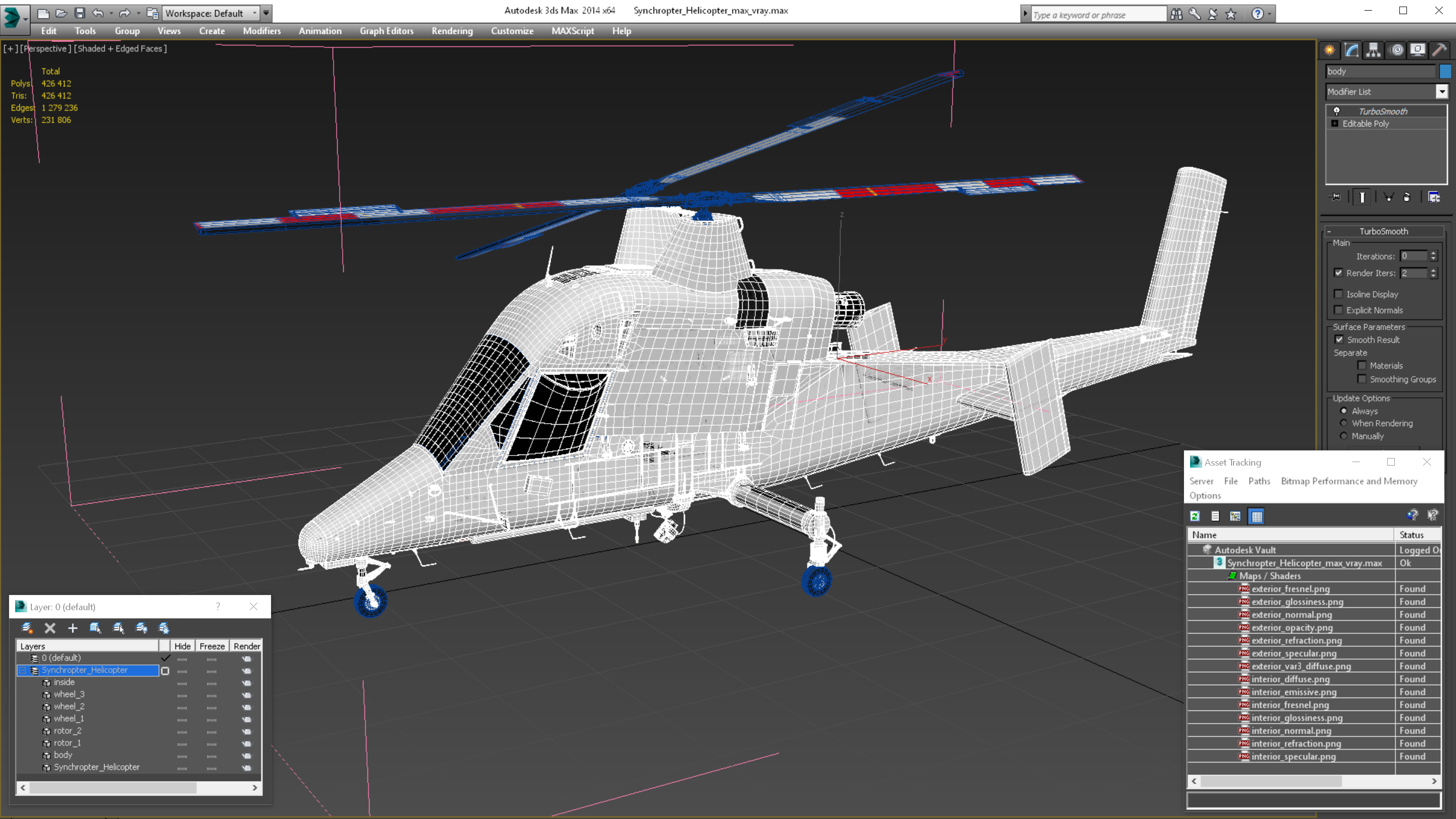 Synchropter Helicopter 3D