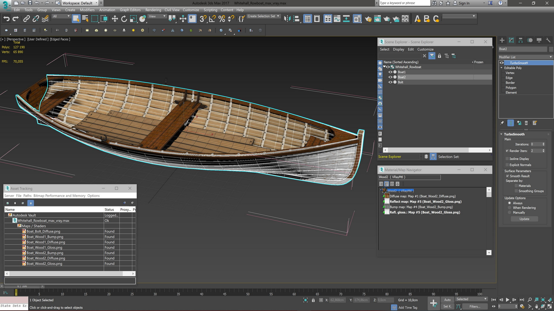 Whitehall Rowboat 3D