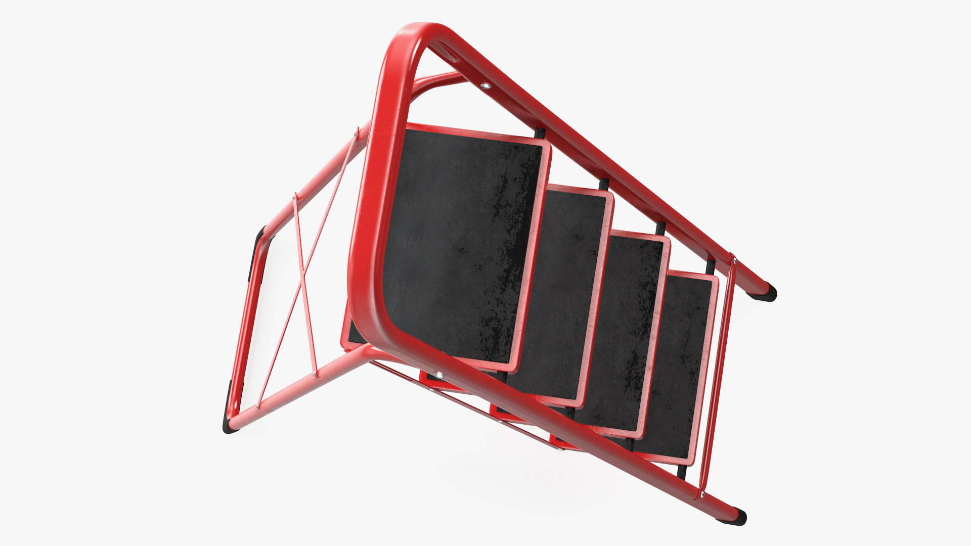 3D 4 Step Ladder for Home Folded Rigged