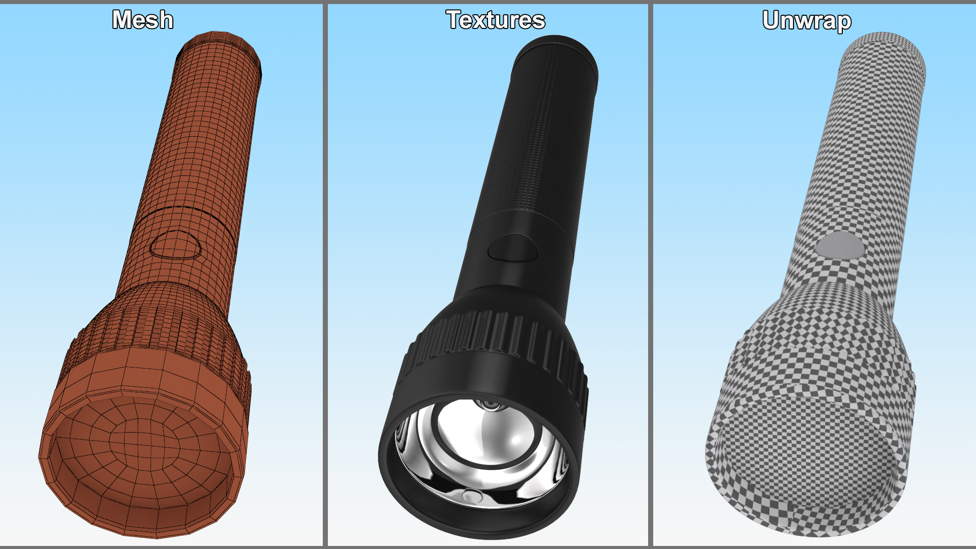 3D Police Tactical Flashlight