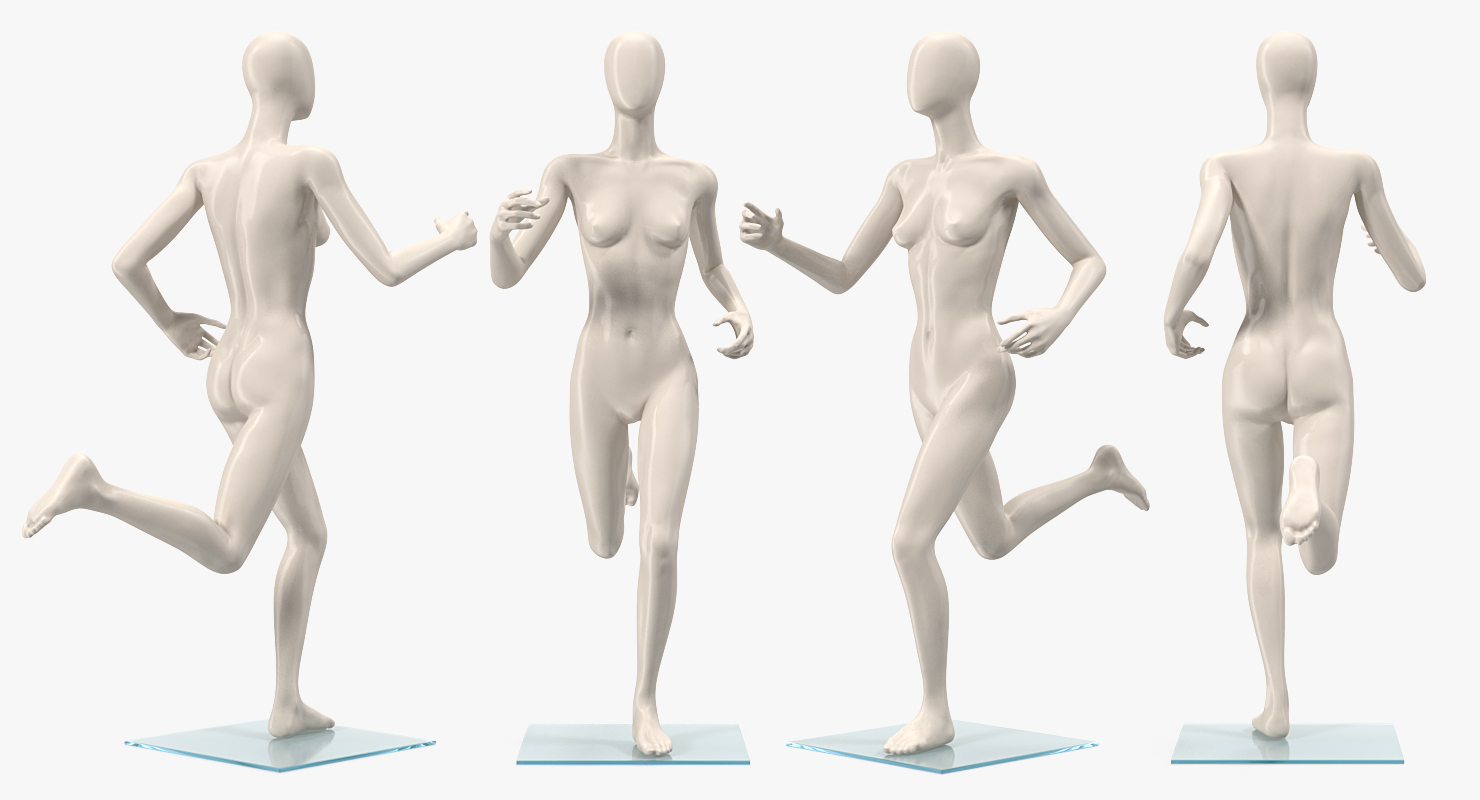 Female Mannequin Running Pose 3D model