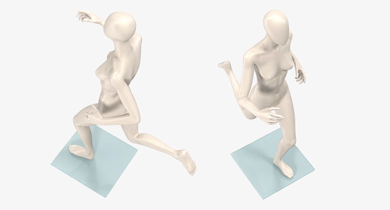 Female Mannequin Running Pose 3D model