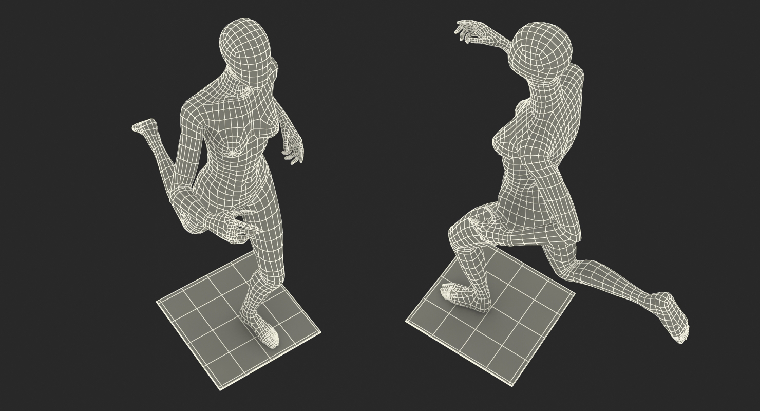 Female Mannequin Running Pose 3D model