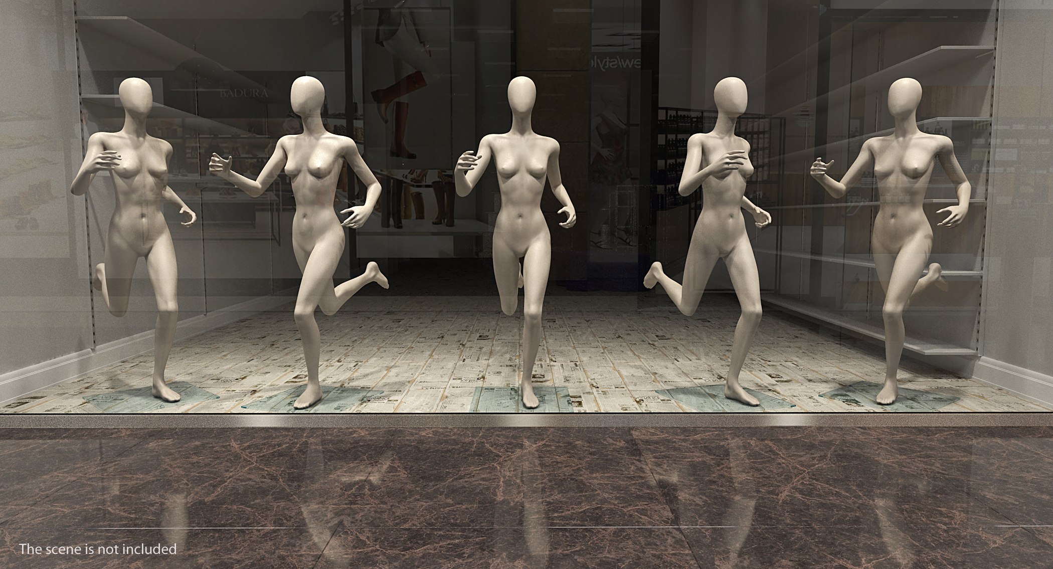 Female Mannequin Running Pose 3D model