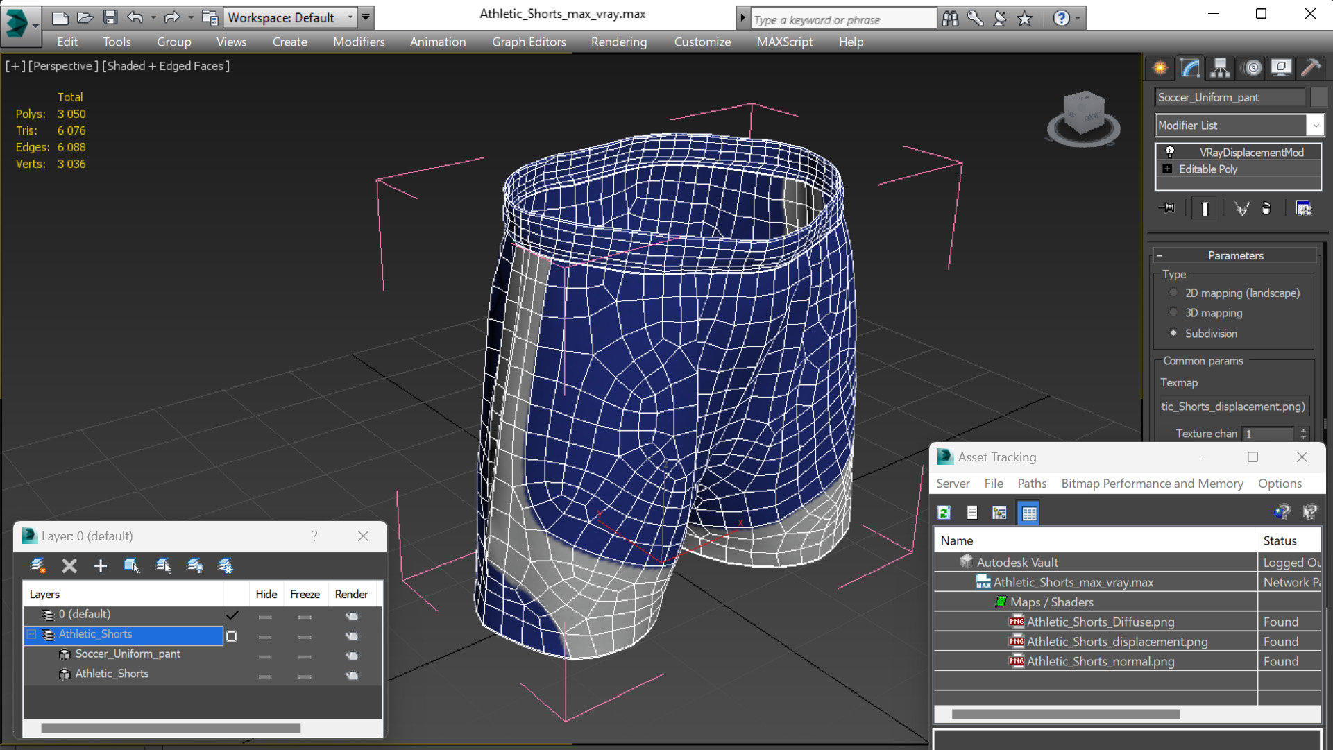 3D model Athletic Shorts