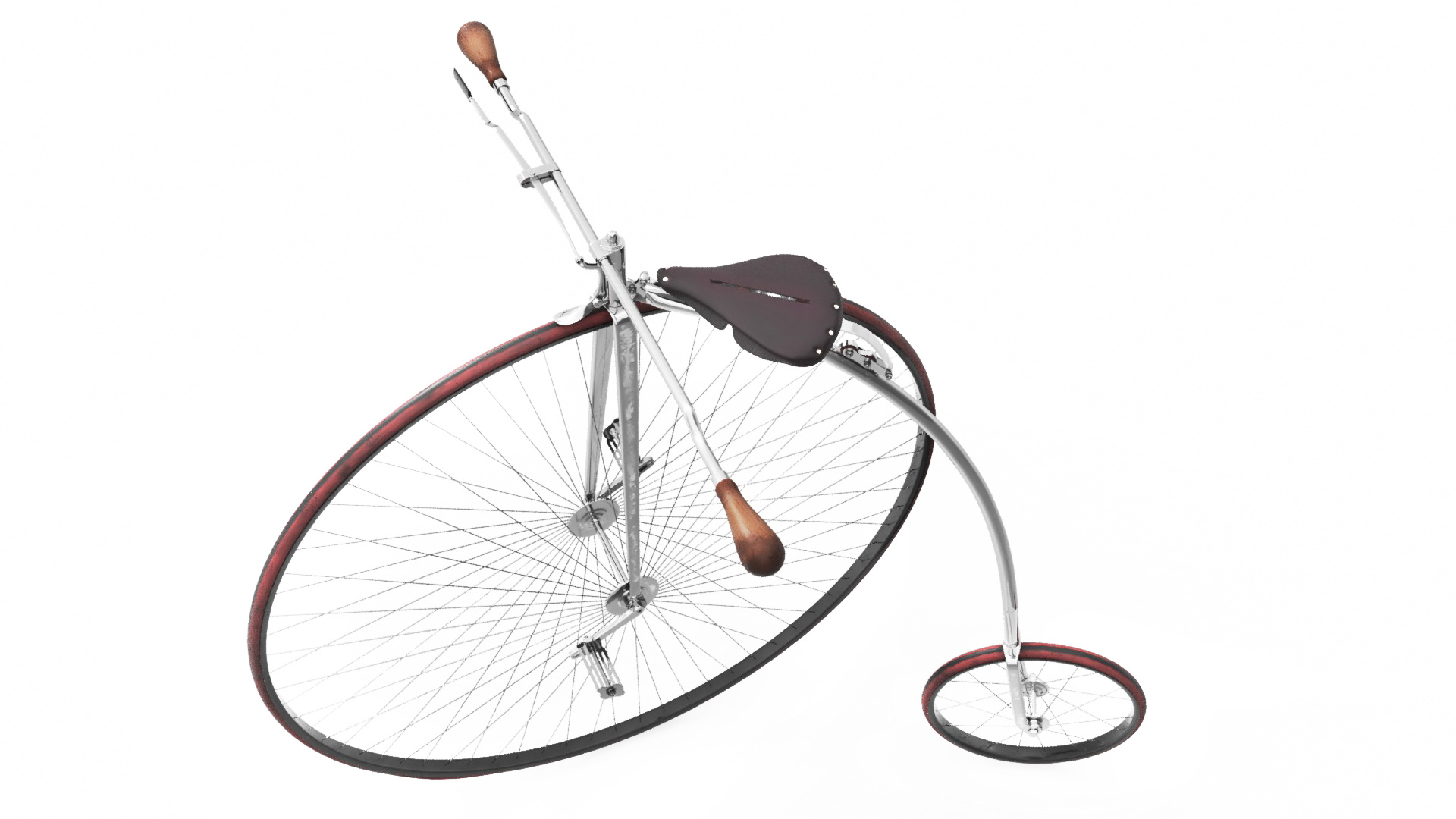 Penny Farthing Bicycle Rigged 3D model