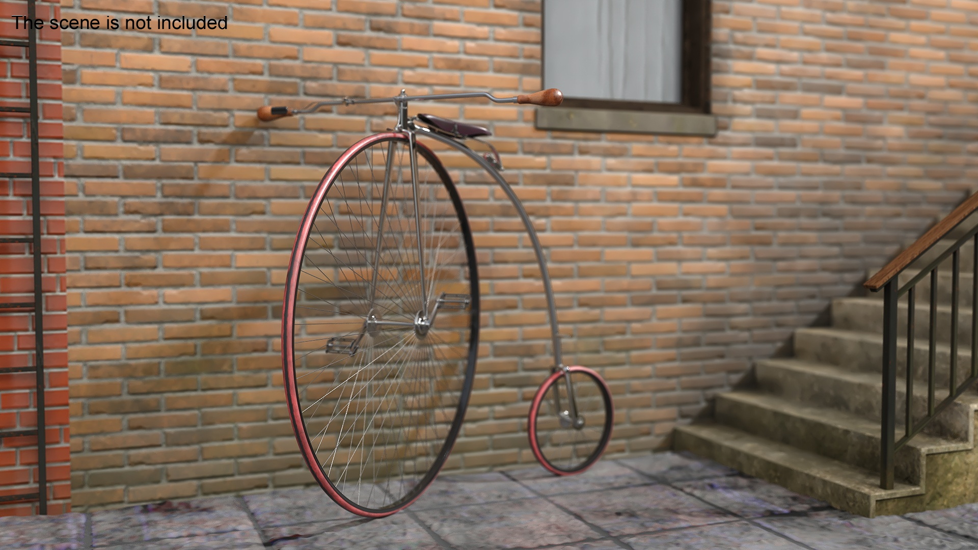 Penny Farthing Bicycle Rigged 3D model