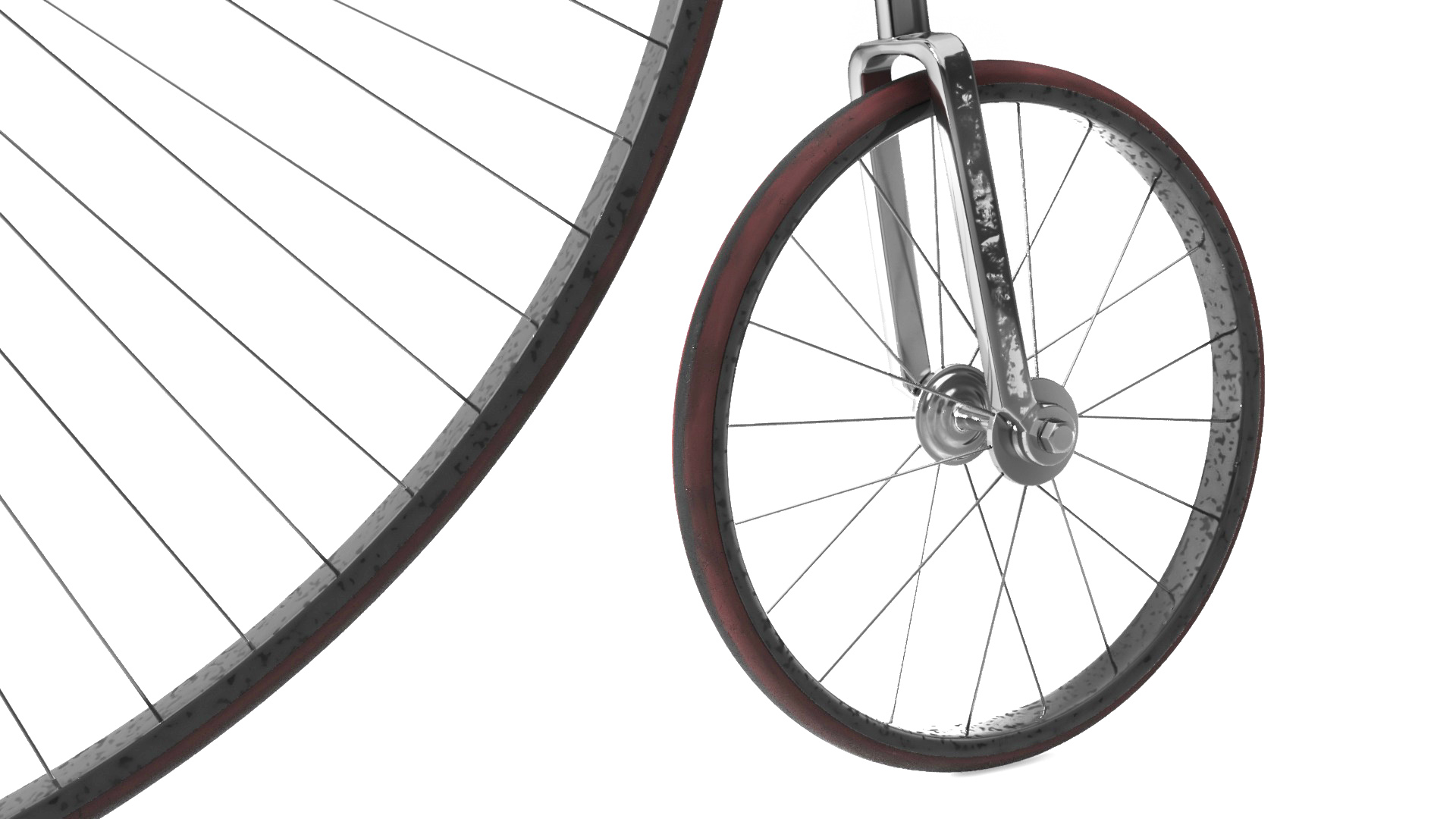 Penny Farthing Bicycle Rigged 3D model