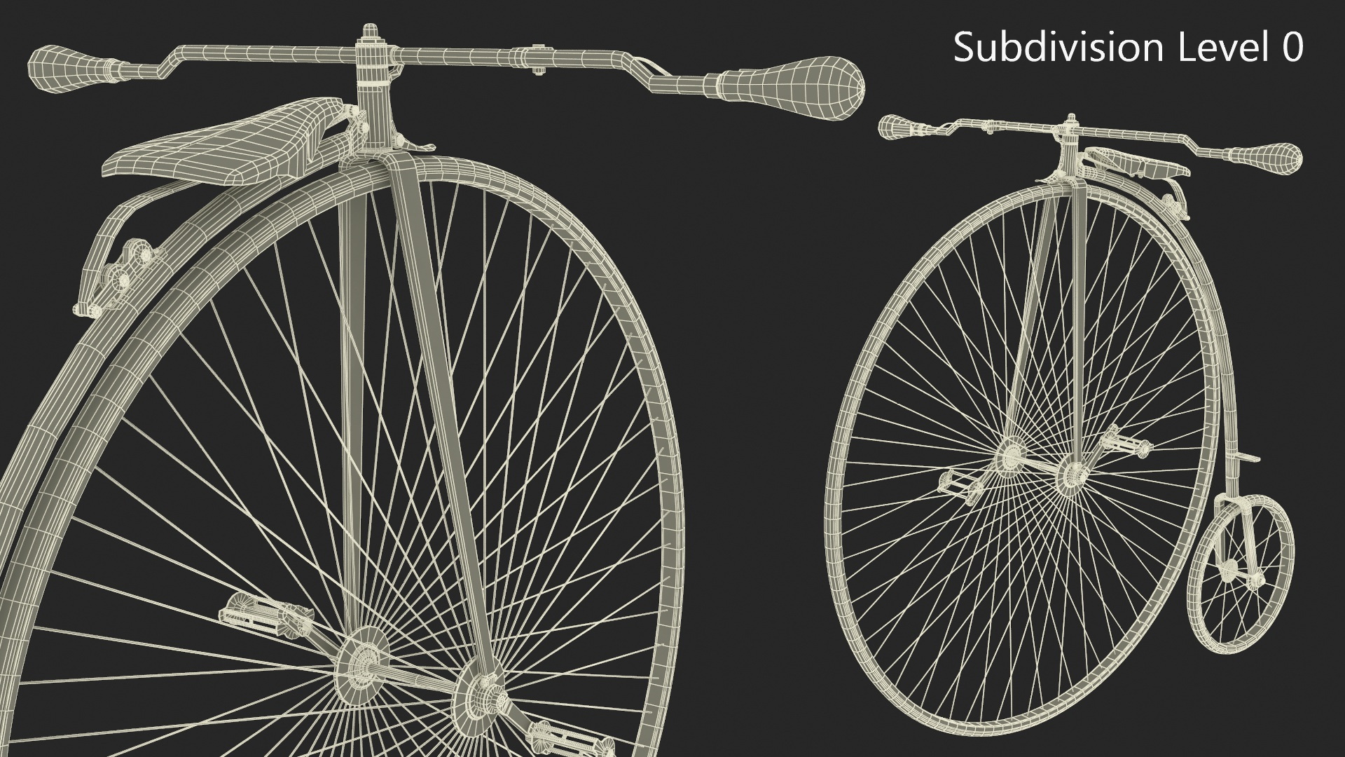 Penny Farthing Bicycle Rigged 3D model