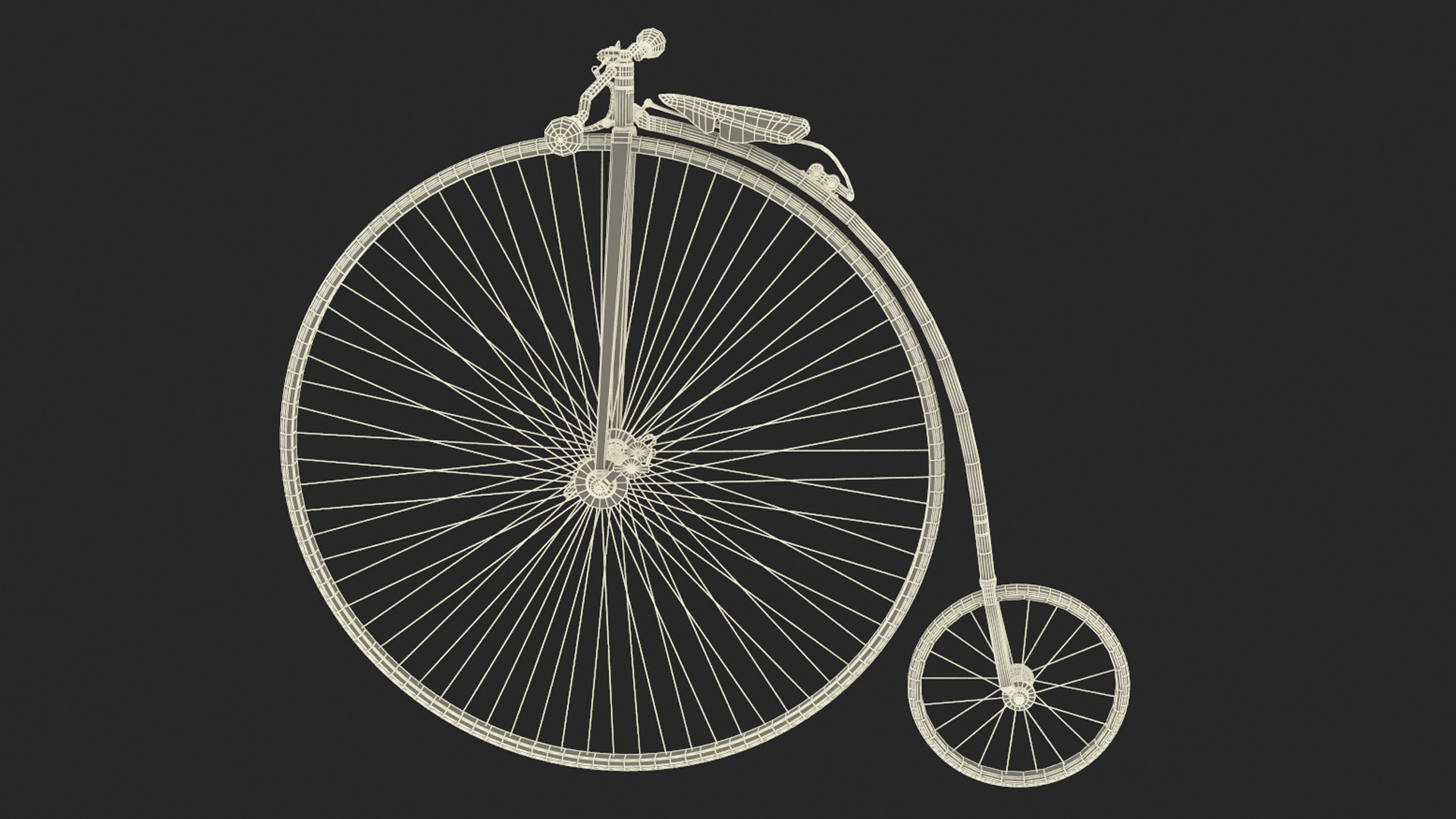 Penny Farthing Bicycle Rigged 3D model