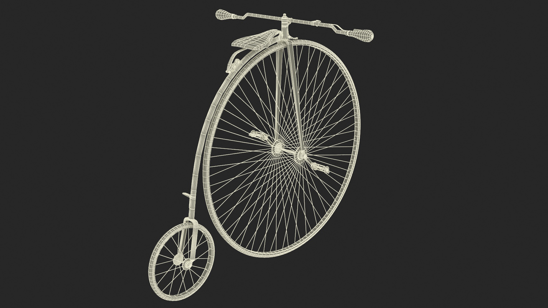 Penny Farthing Bicycle Rigged 3D model