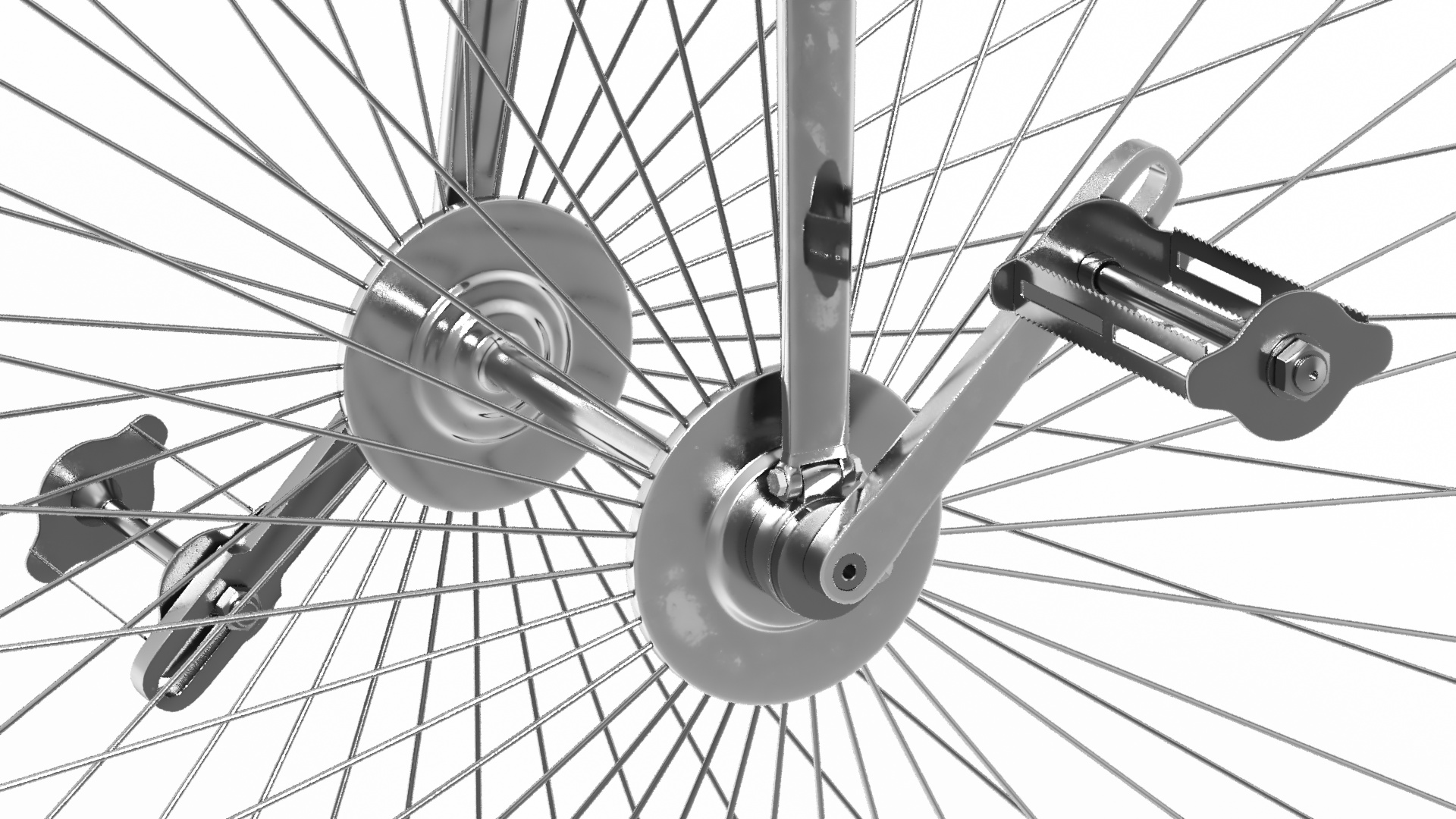 Penny Farthing Bicycle Rigged 3D model