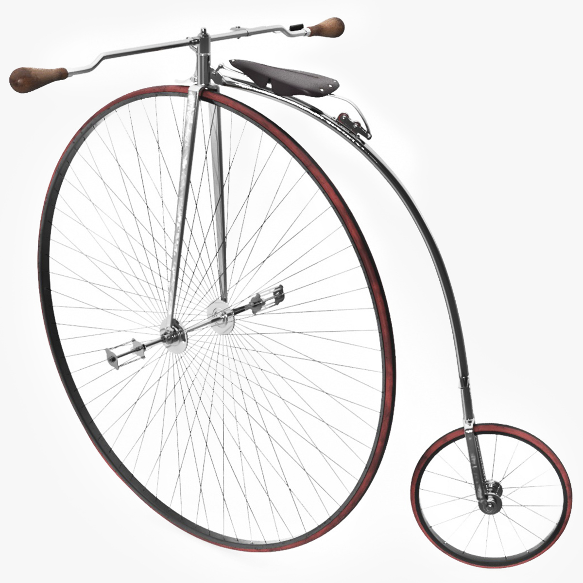 Penny Farthing Bicycle Rigged 3D model